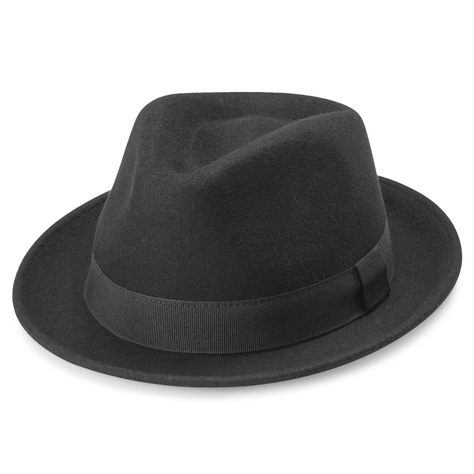 Moda | Navy Blue Wool Trilby Hat With Band - For Men - ZX_WNBMRJDF