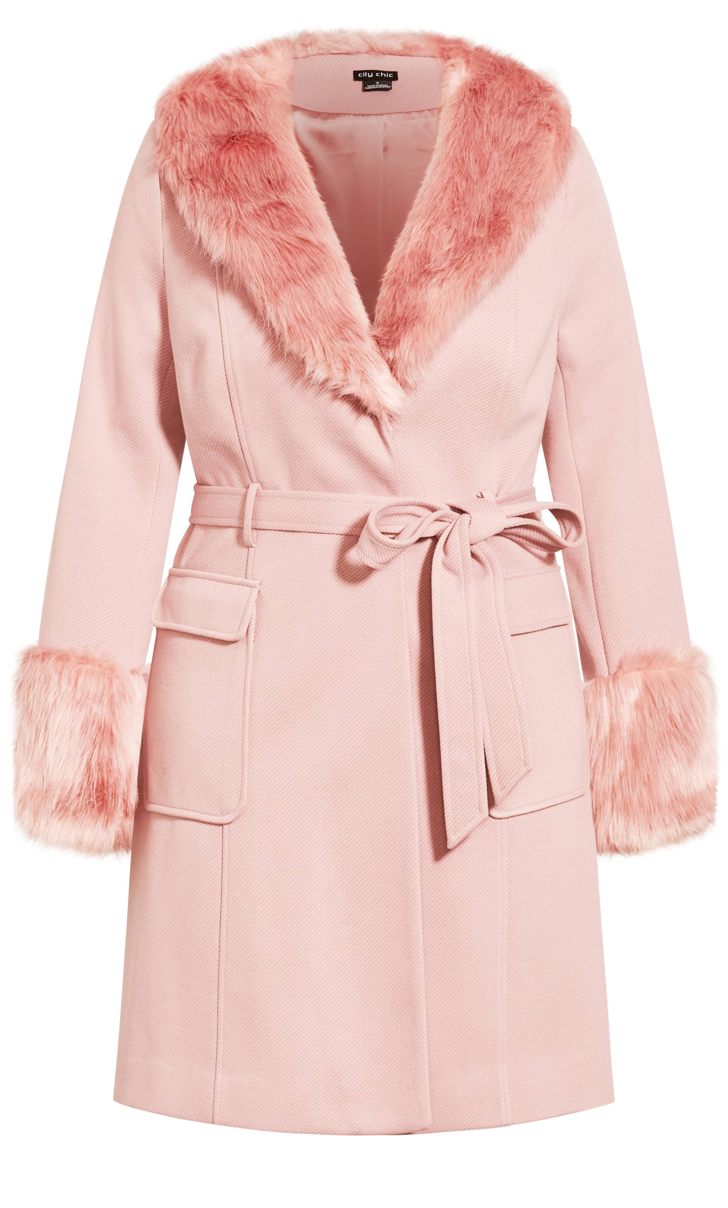 City Chic | Women's Plus Size Make Me Blush Coat - Blush - VW_PXQF3641