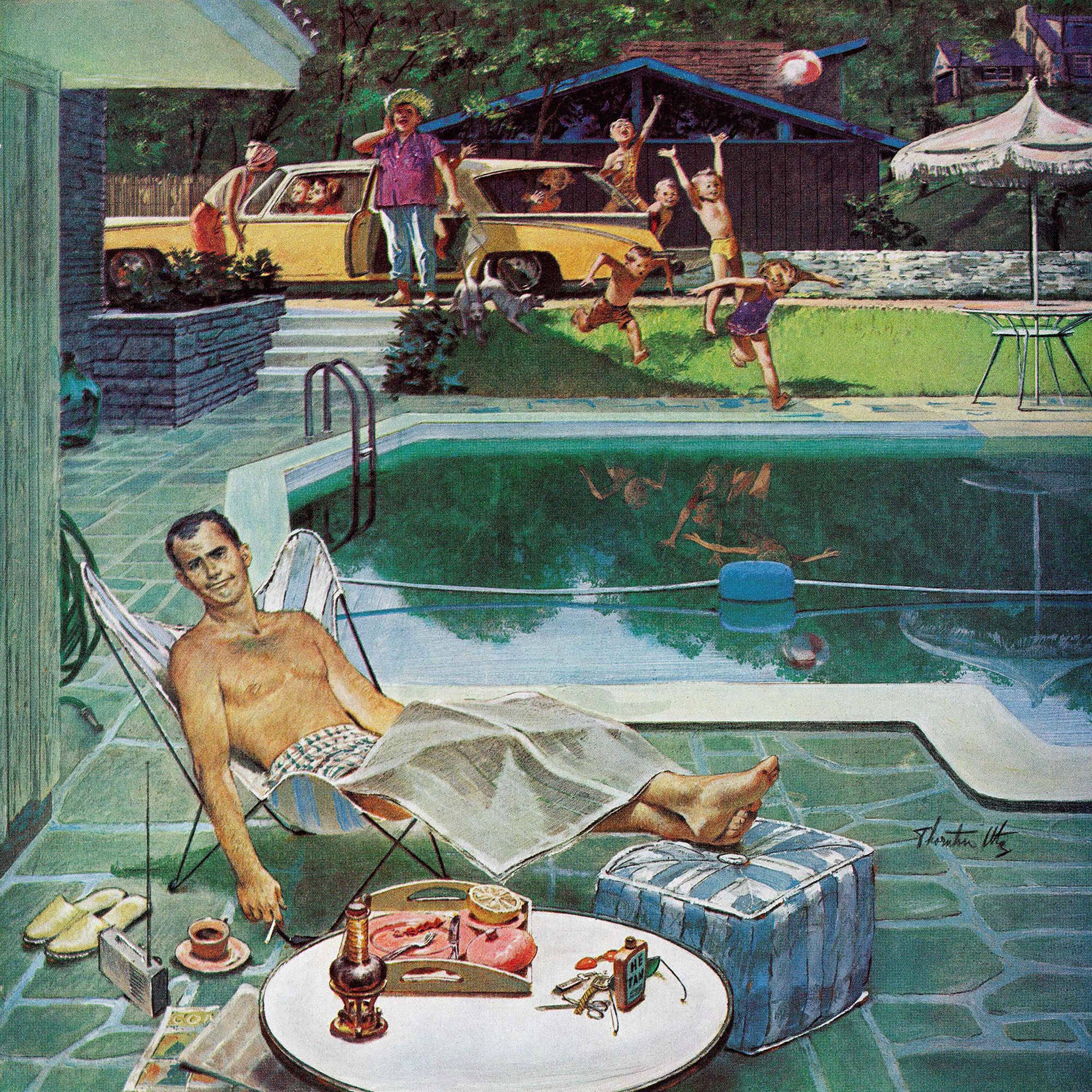 Marmont Hill Unwelcome Pool Guests Thornton Utz Painting Print On Canvas 32 X QZ_N0TOJVFW