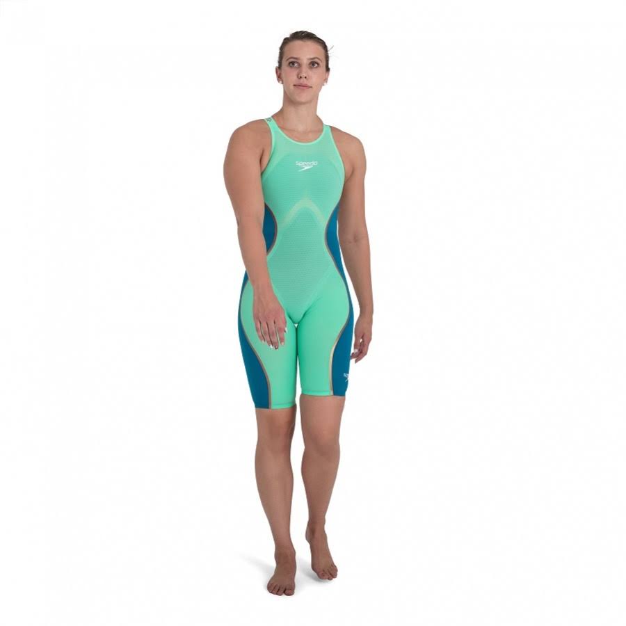 Speedo Lzr Pure Intent Openback Kneeskin, Size 24, Green/VU_VTETIEZT