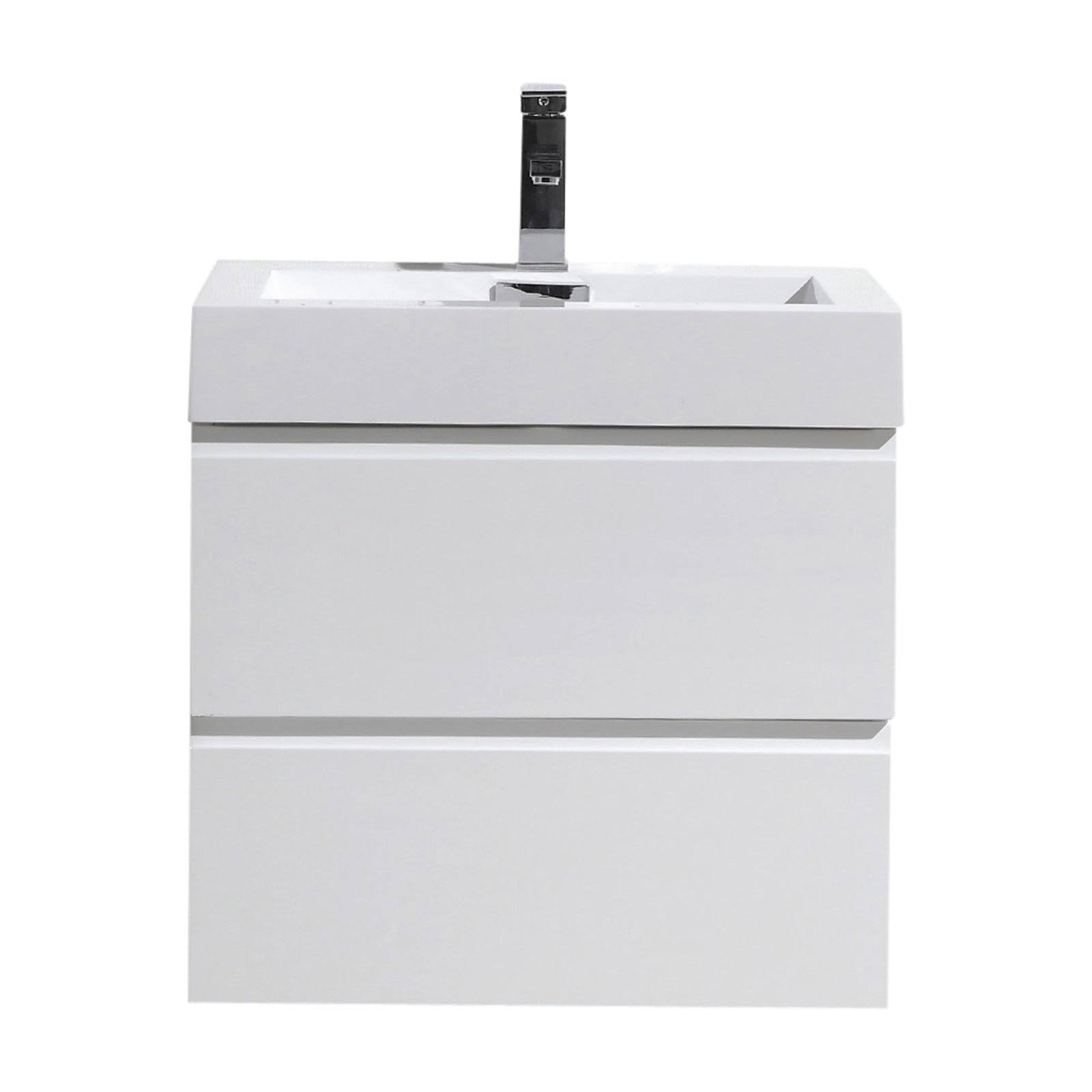 Moreno Mof 30 Inch Wall Mounted Modern Bathroom Vanity With Acrylic Sink (High Gloss White) 6P_SSNUBBDY