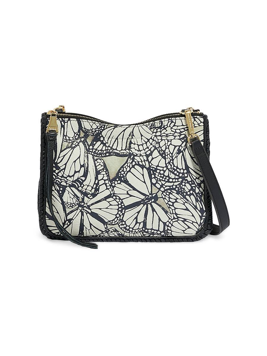 Aimee Kestenberg Famous Double Top Zip Leather Crossbody Bag - Black/FB_4FHOJBTF