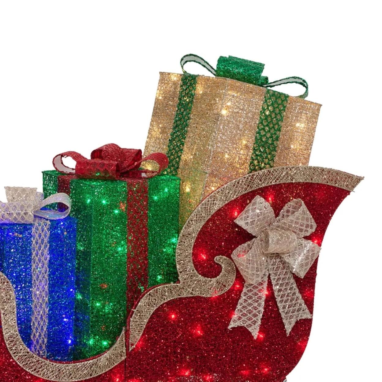 Pre-Lit Twinkling Sleigh - Christmas VD_7FXZPVUR