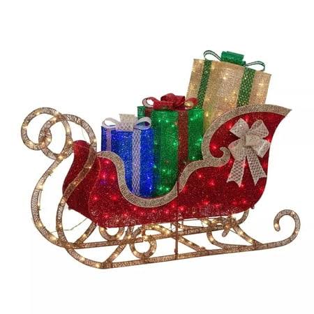 Pre-Lit Twinkling Sleigh - Christmas VD_7FXZPVUR