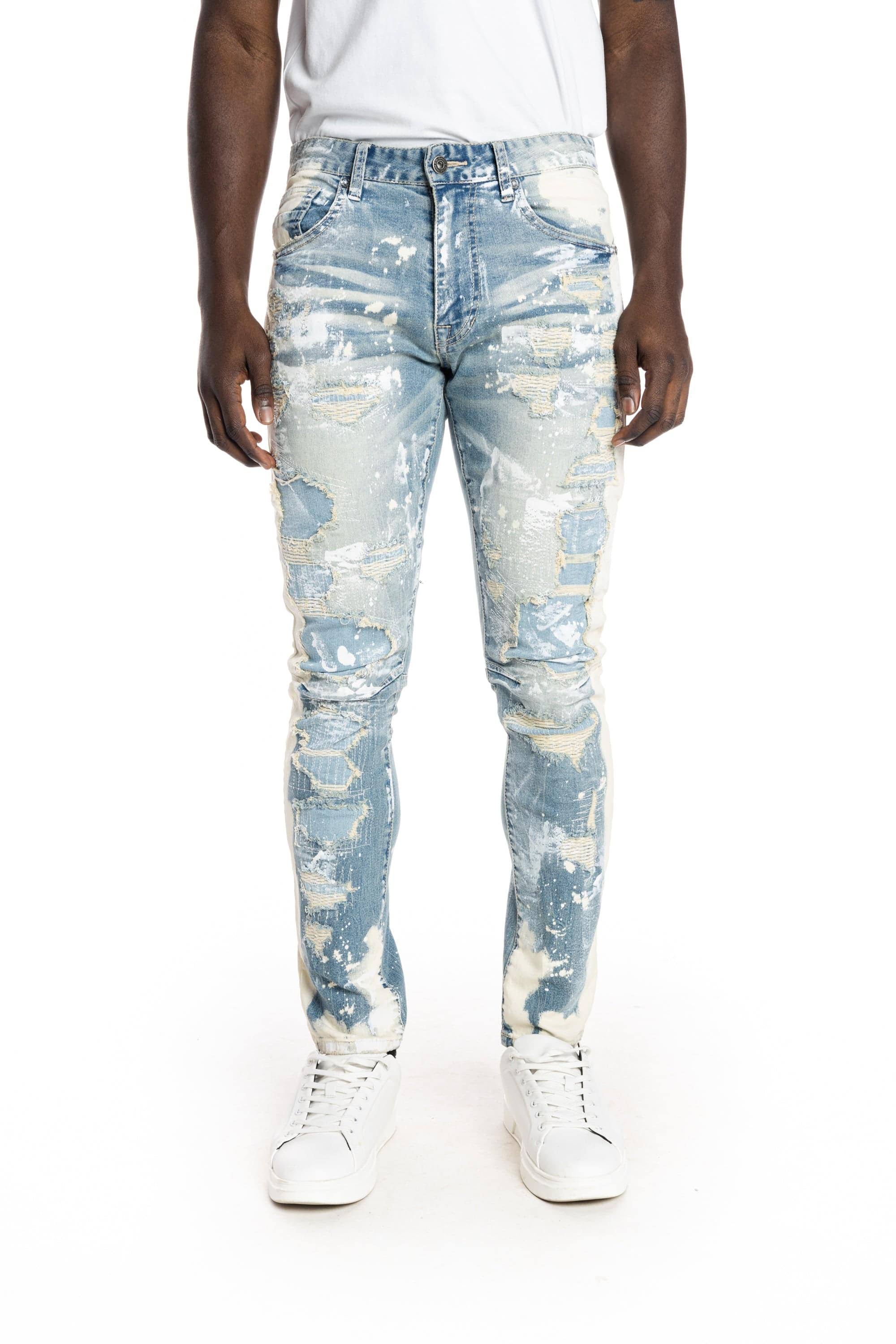 Smoke Rise Bleach Fashion Jeans Tulsa Blue - 69_AOFD3PAB