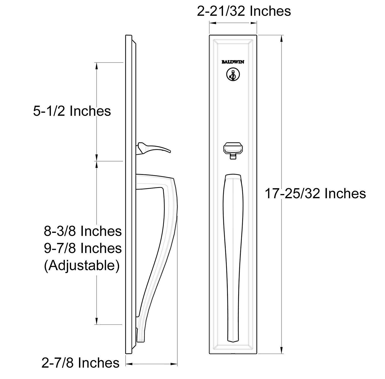 Baldwin 180tpextolslb11ps Prestige Torrey Pines Single Cylinder Handleset Venetian QE_LMDYVMAO