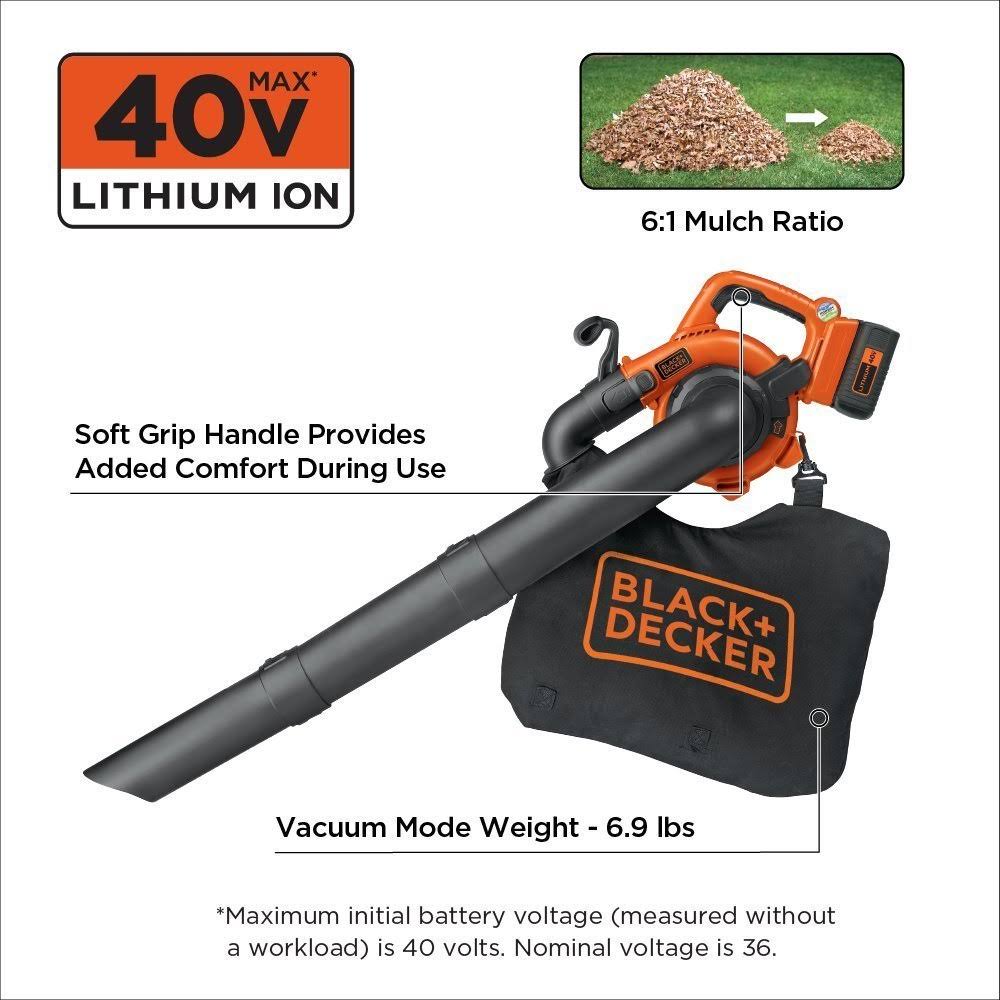 Black & Decker Lswv36b 40v Single-Speed Handheld Mulcher LM_UJAVXTH5