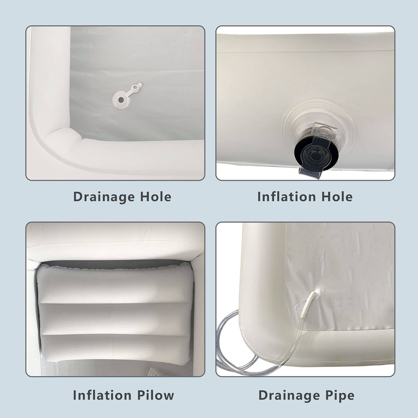 Medical Inflatable Bathtub Shower Bath Basin Kit, Pvc Portable Bathtub With M1_UVYEKCUR