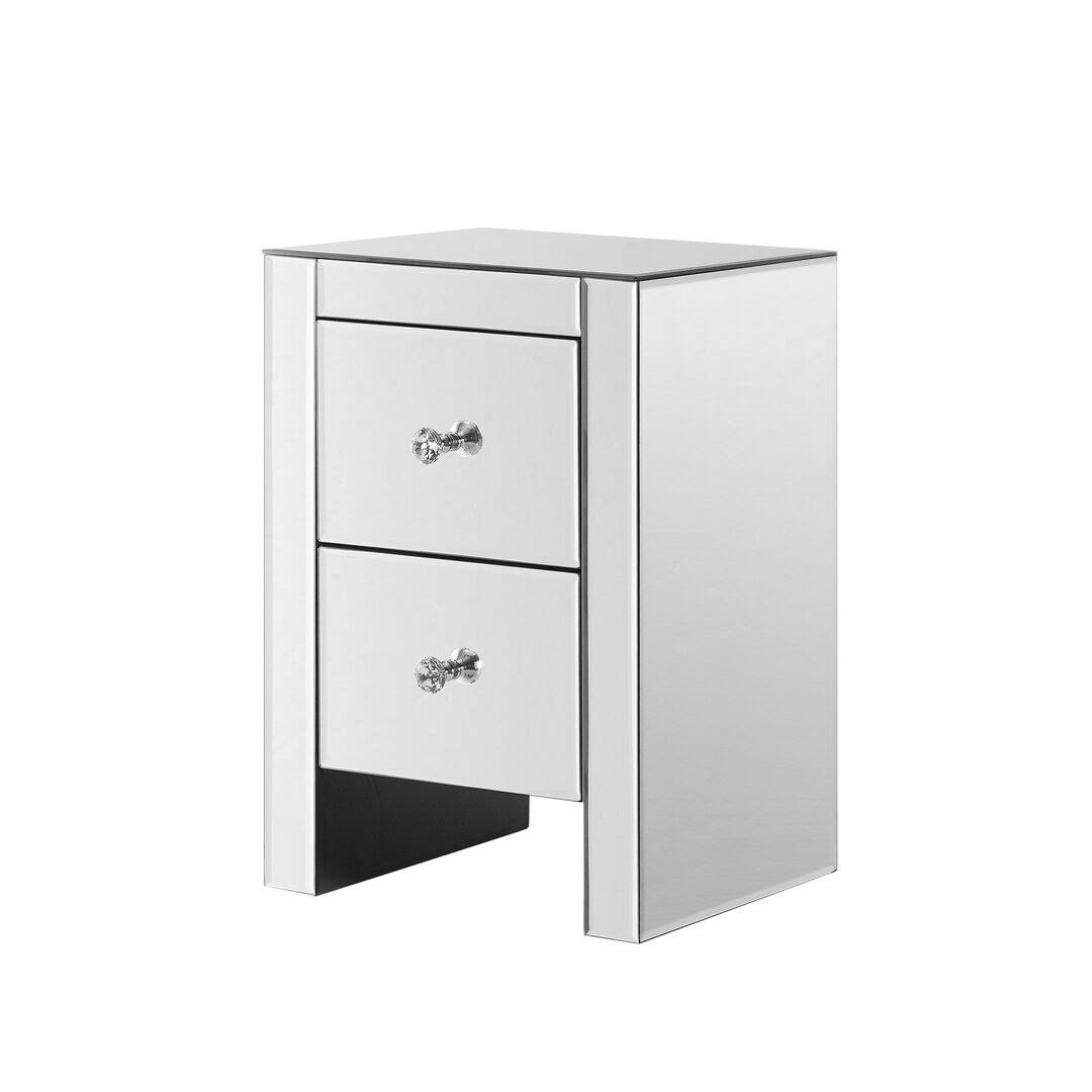 Mercer41 2-Drawer Mirrored Nightstand End Table PB_IJHUIBAB