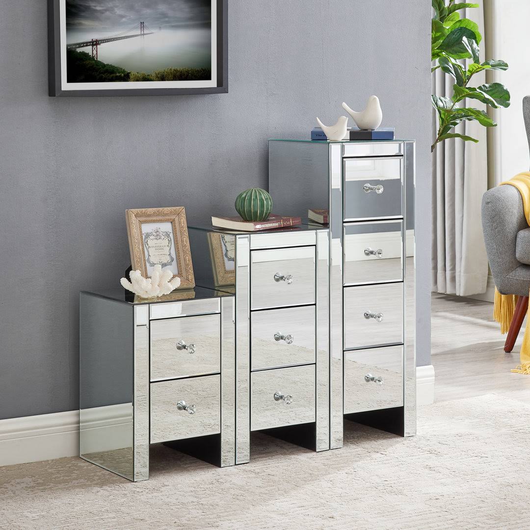 Mercer41 2-Drawer Mirrored Nightstand End Table PB_IJHUIBAB