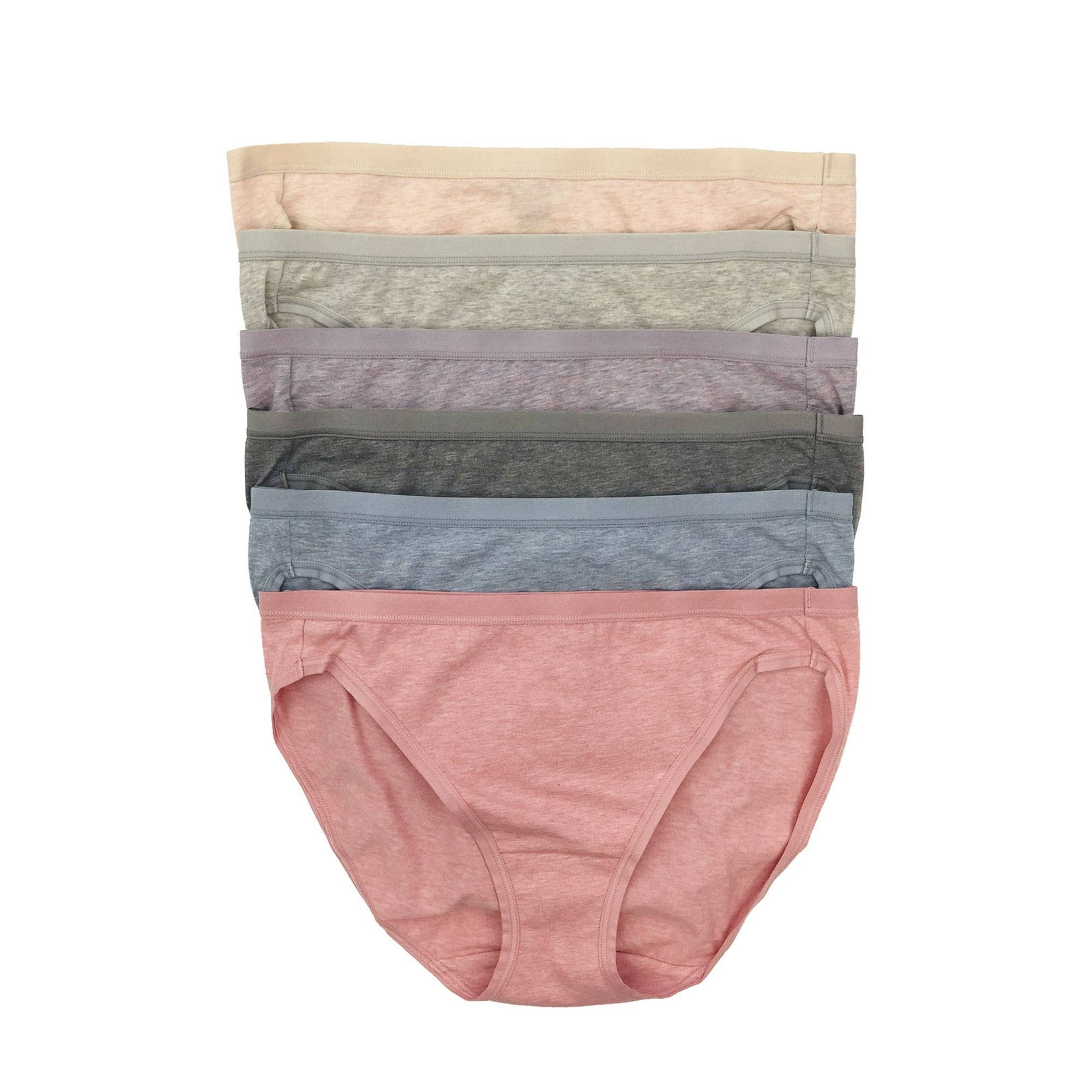 Felina Organic Cotton Bikini Underwear For Women - Bikini Panties For Women (6-Pack) (Large, Sandalwood) M6_FVYTAD3O
