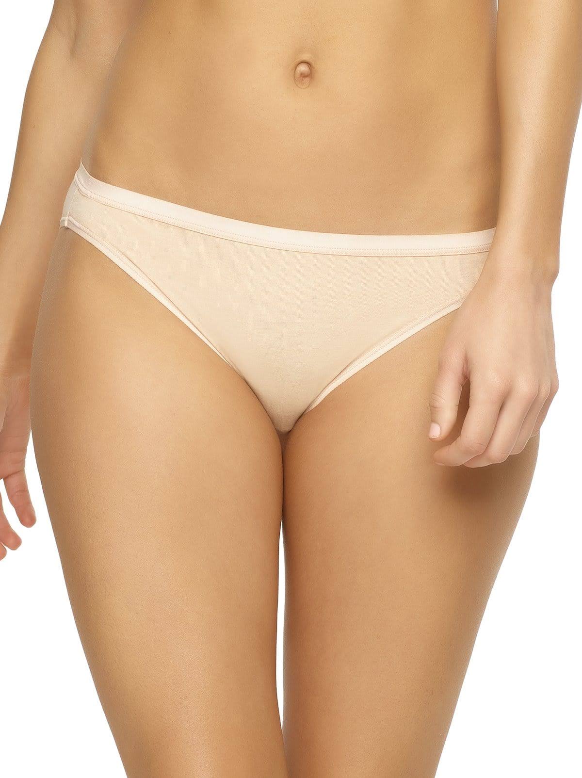 Felina Organic Cotton Bikini Underwear For Women - Bikini Panties For Women (6-Pack) (Large, Sandalwood) M6_FVYTAD3O