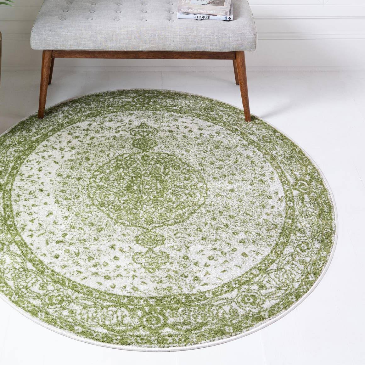 Dover 8 Ft Round Dark Gray Gray Bohemian, Geometric Area XI_9DYKNQBP