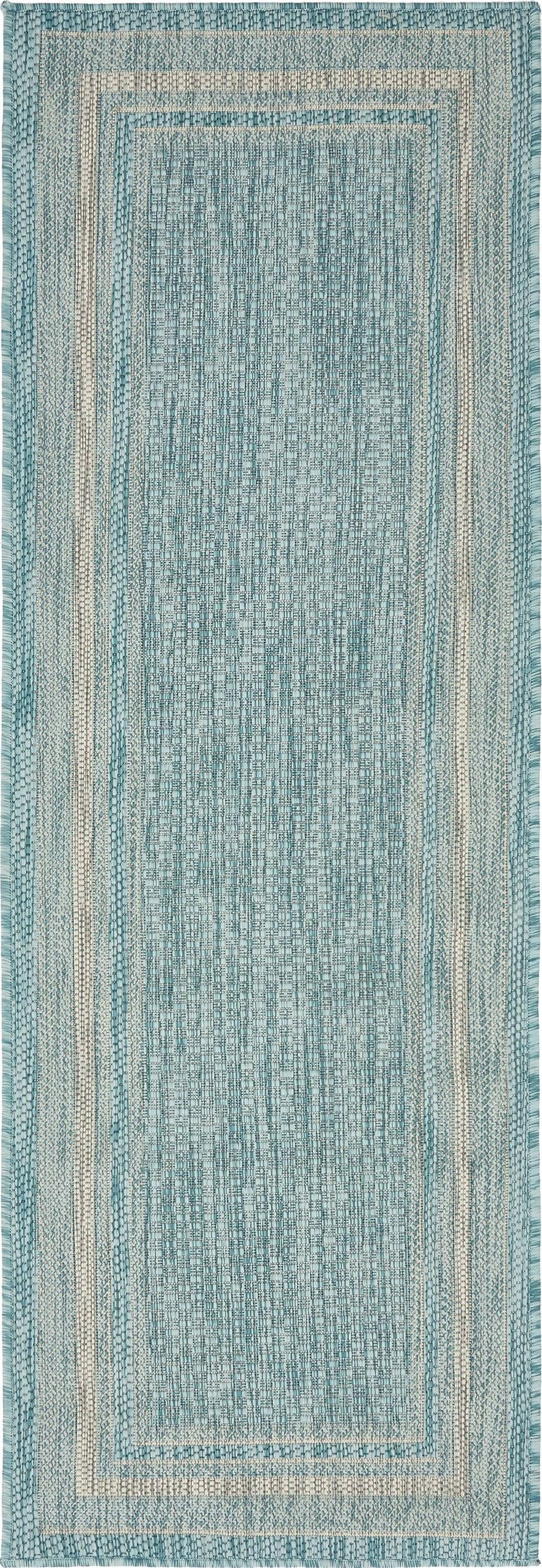 Outdoor Border 13 Ft Square Brown Area Rug Indoor Outdoor EB_7CXS0QWS