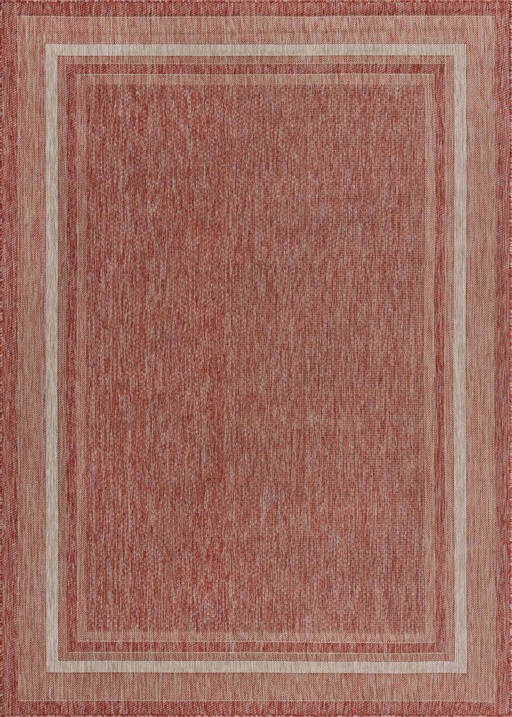 Outdoor Border 13 Ft Square Brown Area Rug Indoor Outdoor EB_7CXS0QWS