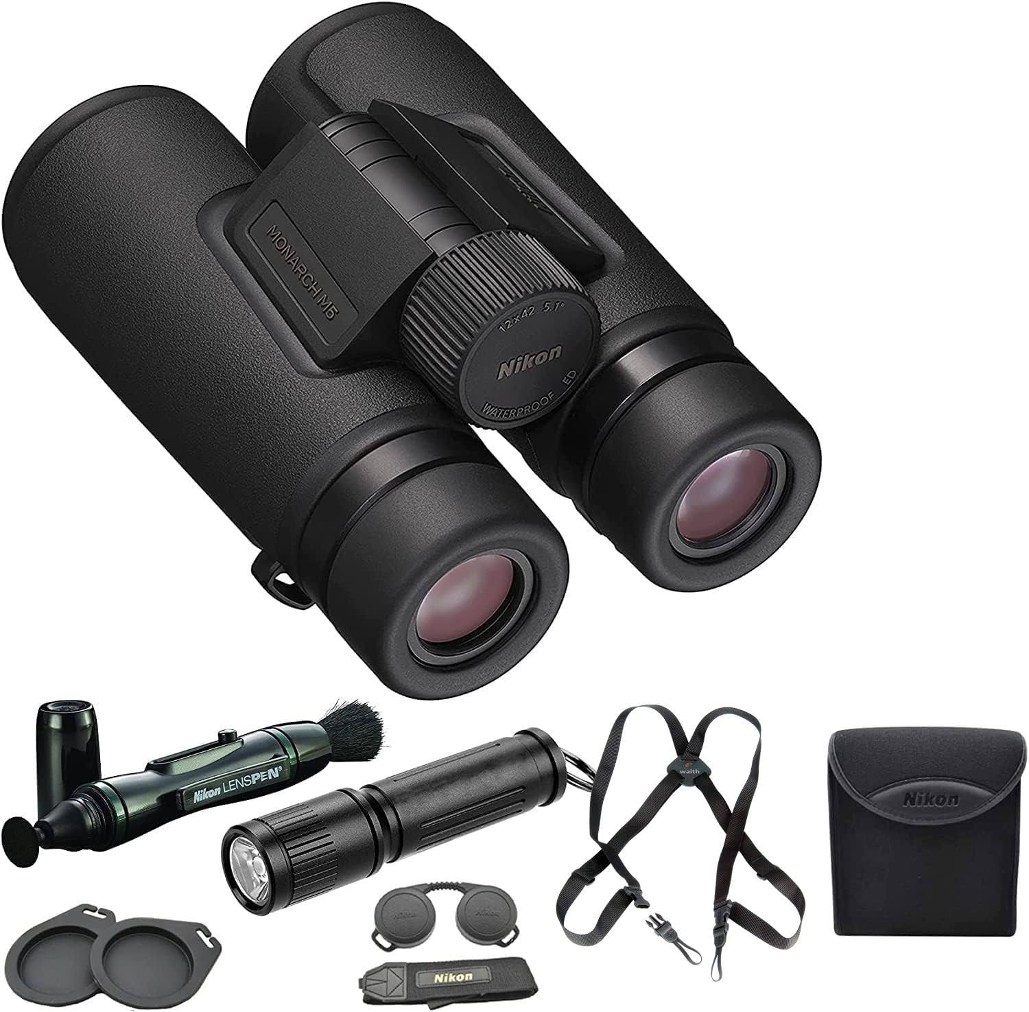 Nikon 12x42 Monarch M5 Binoculars With Lens Pen, Harness, & Flashlight LZ_RPI3R3CB