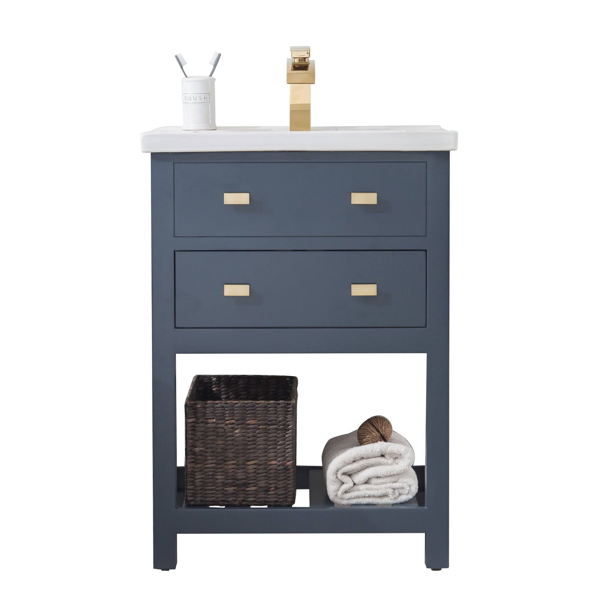 Water Creation 24 Inch Monarch Blue Mdf Single Bowl Ceramics Top Vanity With U Shape Drawer From The Viola CD_8LTVCRGA