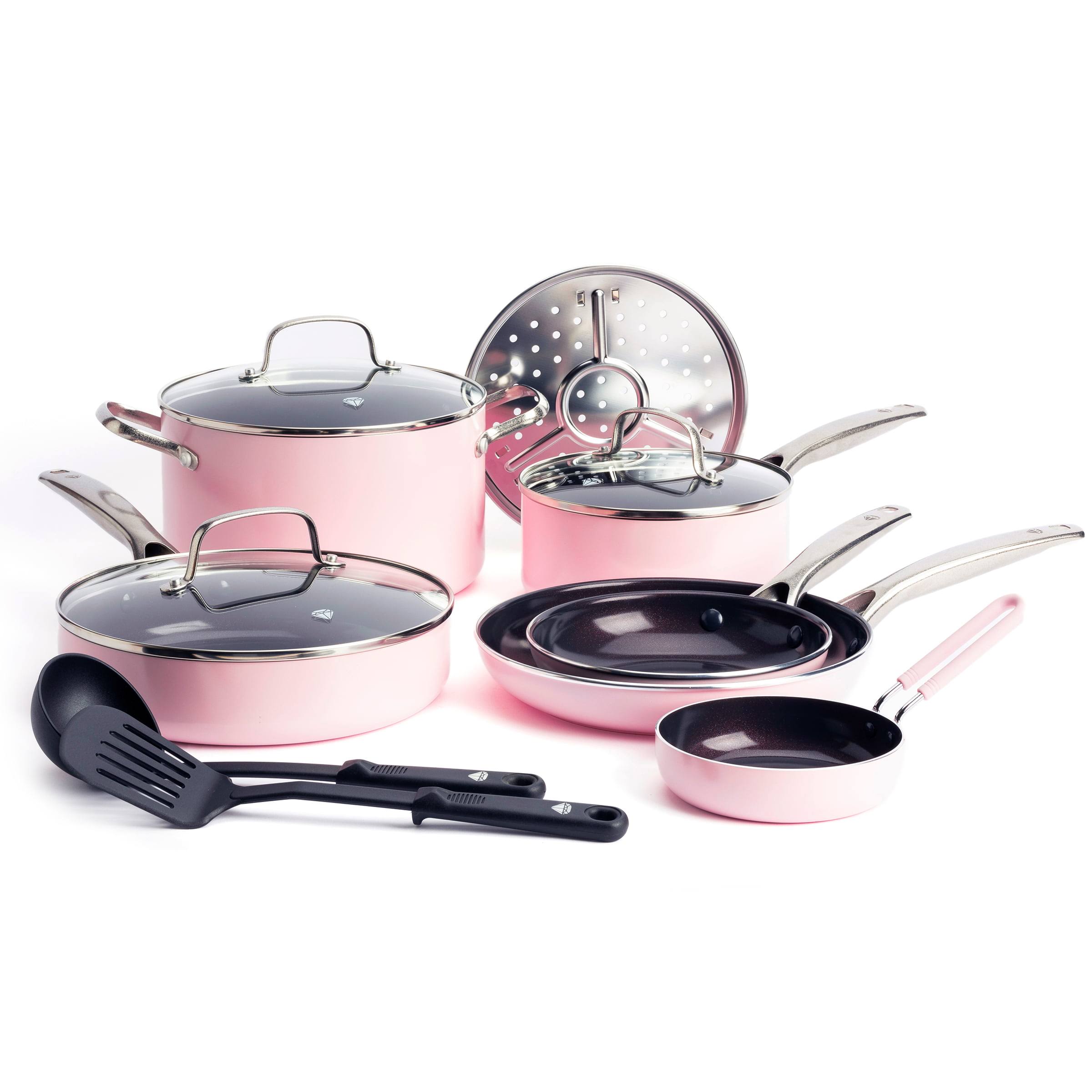 Blue Diamond Pink 12-Piece Cookware KF_VCNCECLC
