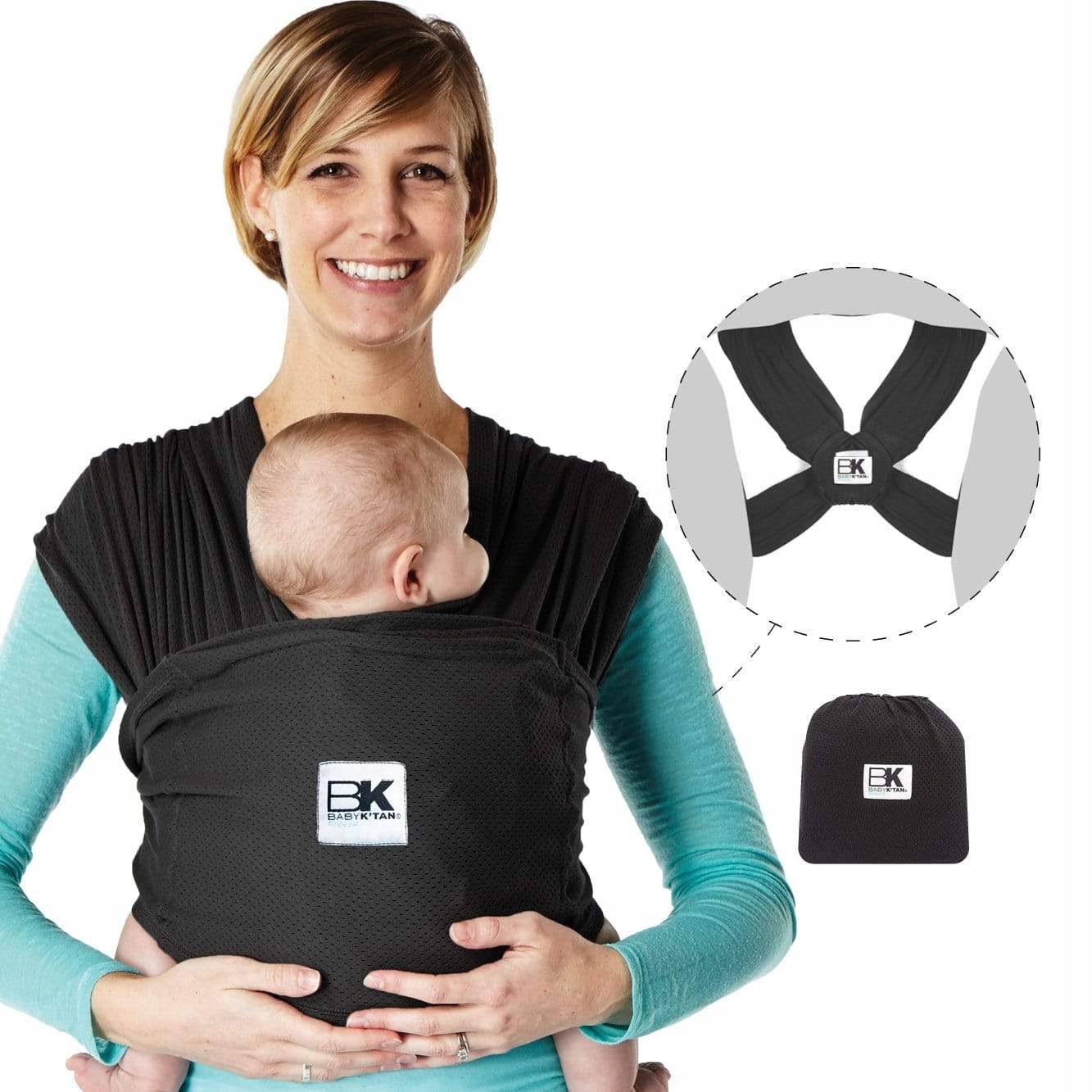 Baby K'tan Breeze Baby Carrier (X Large, Black) CX_WYVZ7SWY