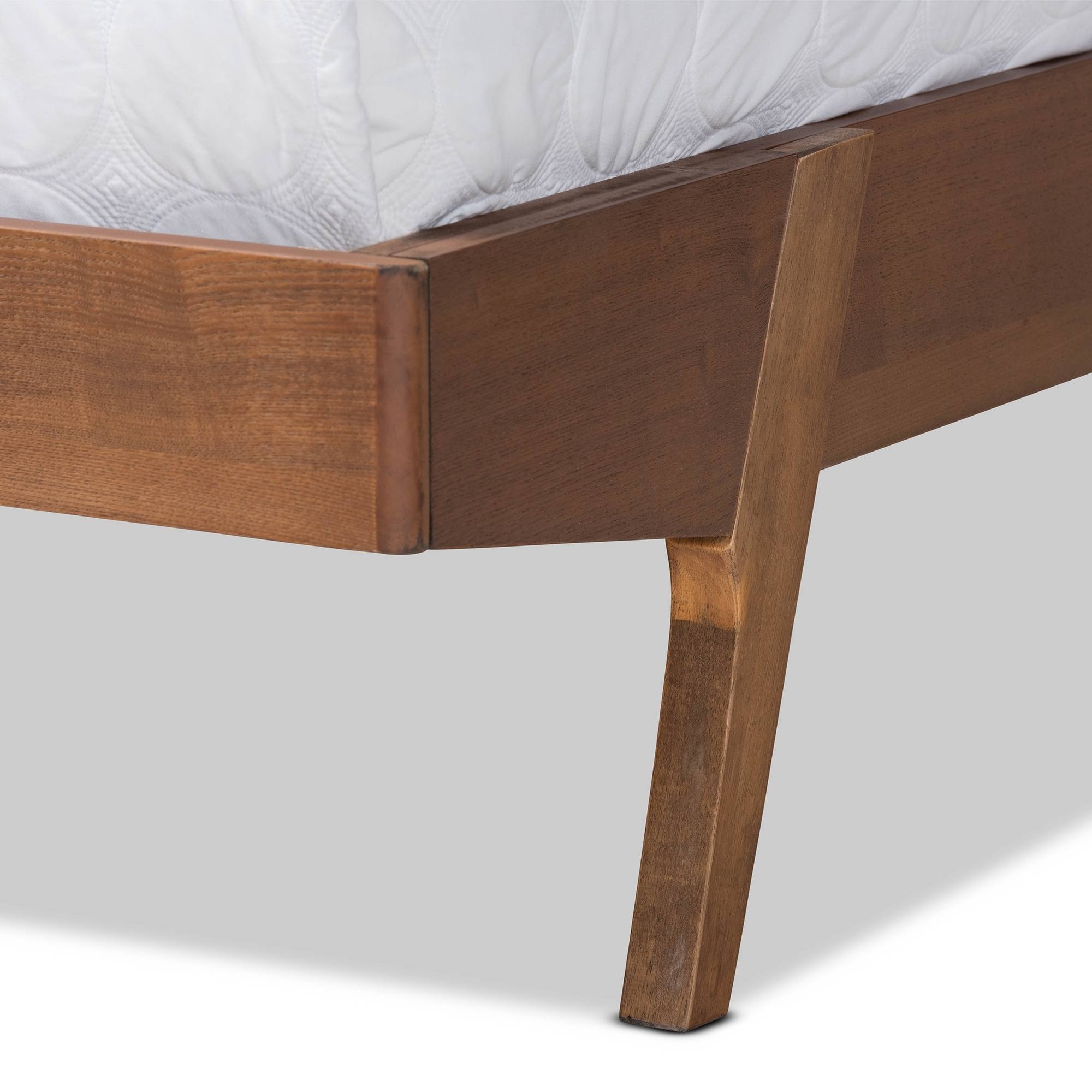 Baxton Studio Senna Mid-Century Modern Fabric Upholstered Wood Platform Bed In Beige CT_NCY3ELPI