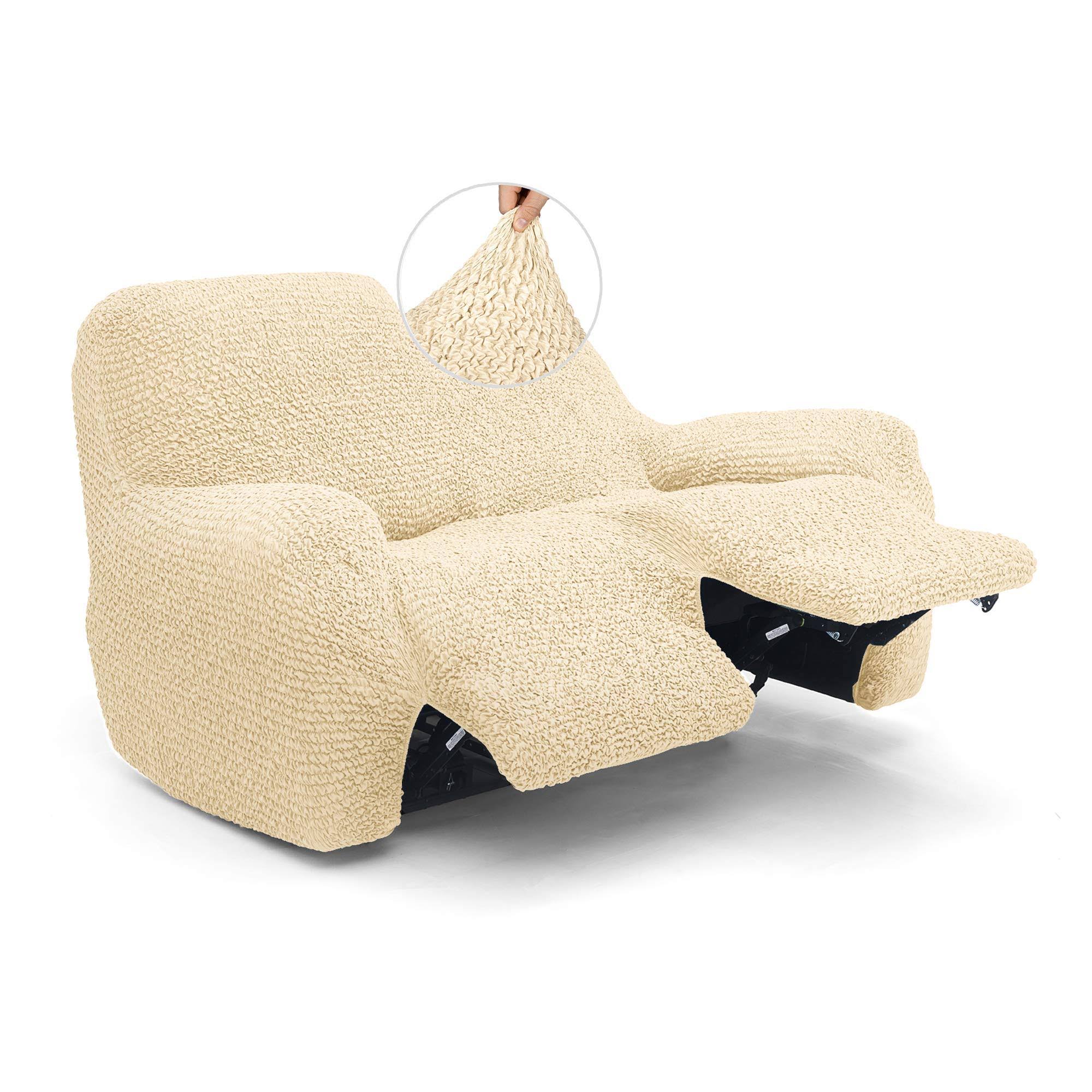 Paulato By Ga.I.Co. Stretch Recliner 2 Seater Sofa Cover For Recliner Loveseat - Solid Mango, Size: Reclining Loveseat, 93_CQYFQOFM