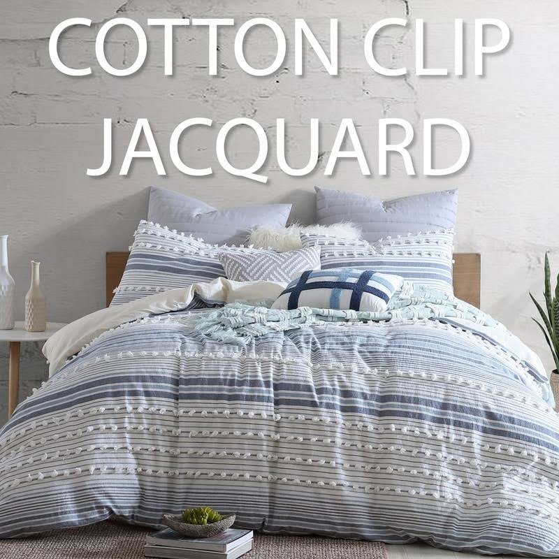 Swift Home Anahita Washed Yarn-Dyed 100 % Cotton Dobby Clip Dot 5-Piece Comforter Set, King/Cal OQ_KZHV1DTT