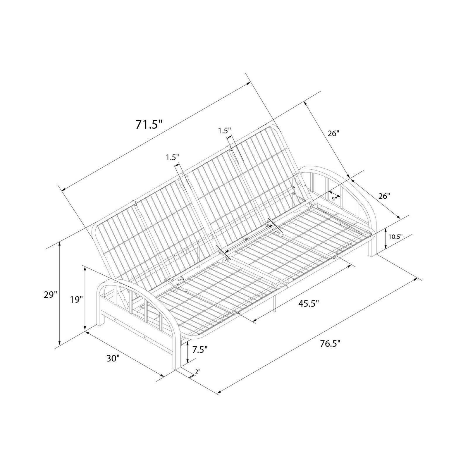 Dhp Aiden Metal Futon Frame Full OI_JUZPA70D