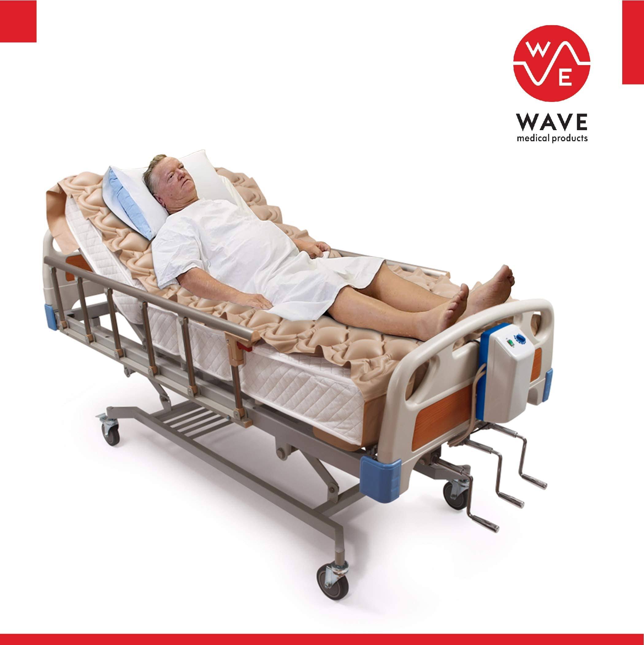 Wave Medical Premium Alternating Pressure Pad System - Mattress Pad With Ultra Quiet Pump System - Pressure Sore Relief Ulcer Bed Sore Prevention J3_HFRJPBSK
