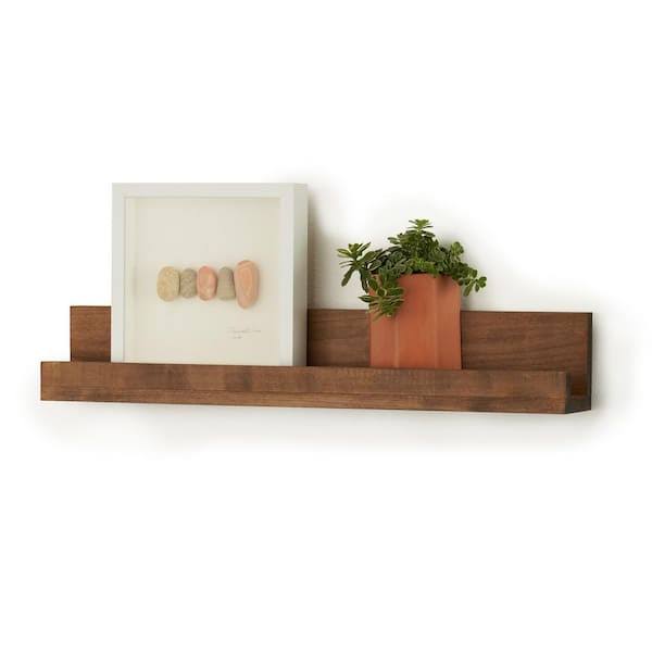 4 In. X 28 In. X 4.75 In. Walnut Solid Wood Nursery Floating Bookshelves (Set Of 3) WE_SOE8URJB