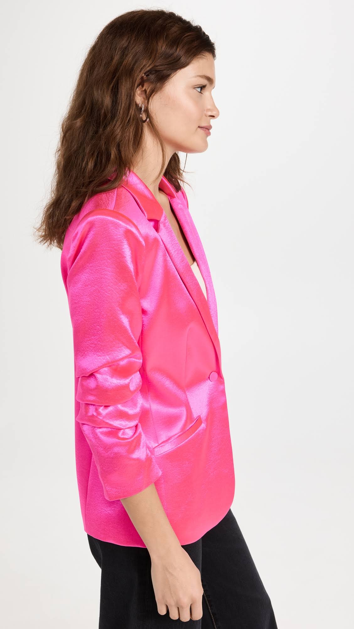 Cinq à Sept Women's Kylie Hammered Satin Blazer - Ultra Pink - Size JR_6UKMURQK