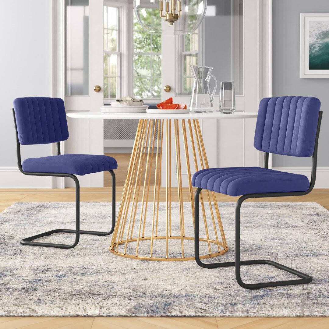 Araiza Velvet Side Chair (Set Of 2) Color: VO_SY1UCZSE