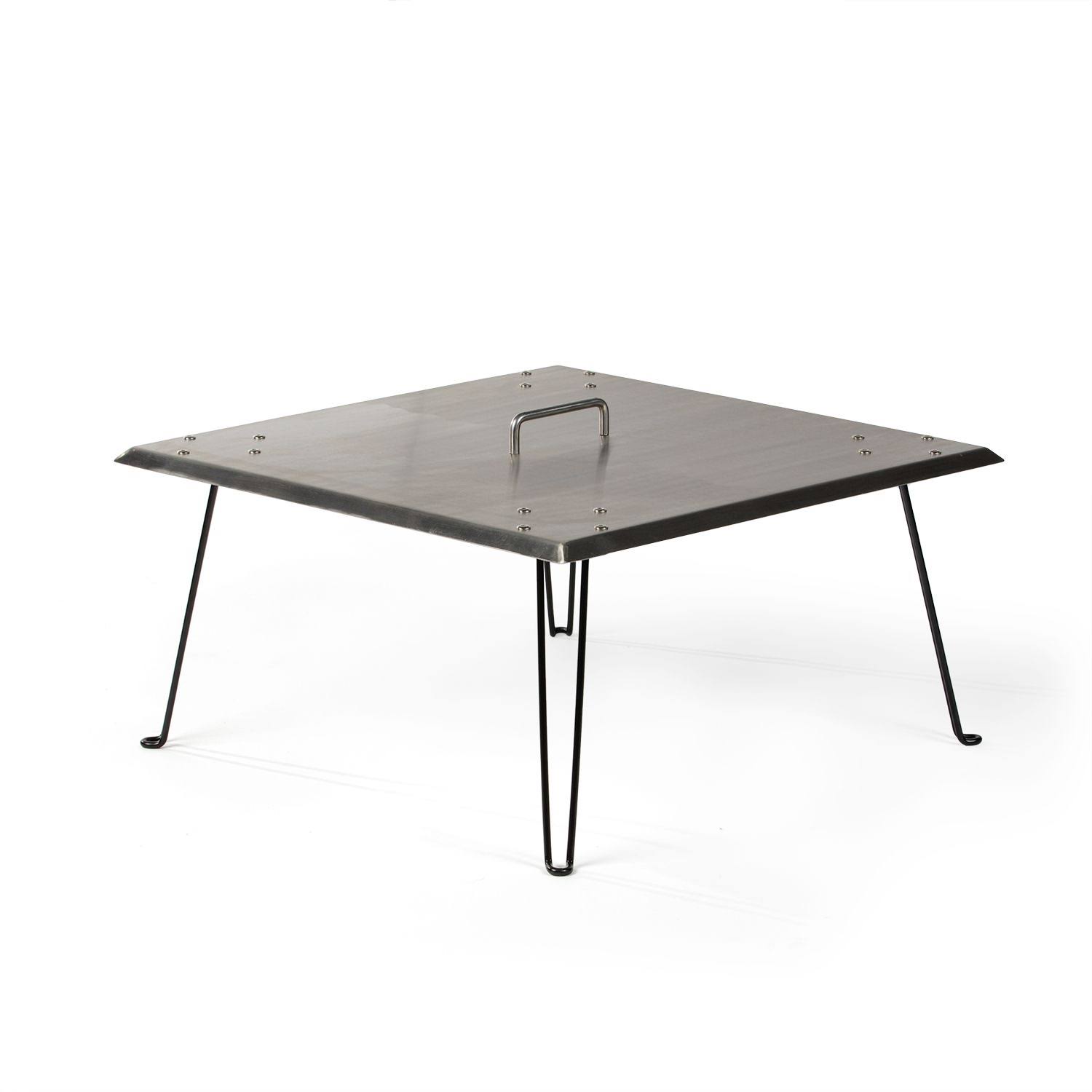 Titan Great Outdoors Fire Pit Heat Deflector, Pushes Heat Down And Out, Stainless-Steel With Carrying PH_QFXR1DFB
