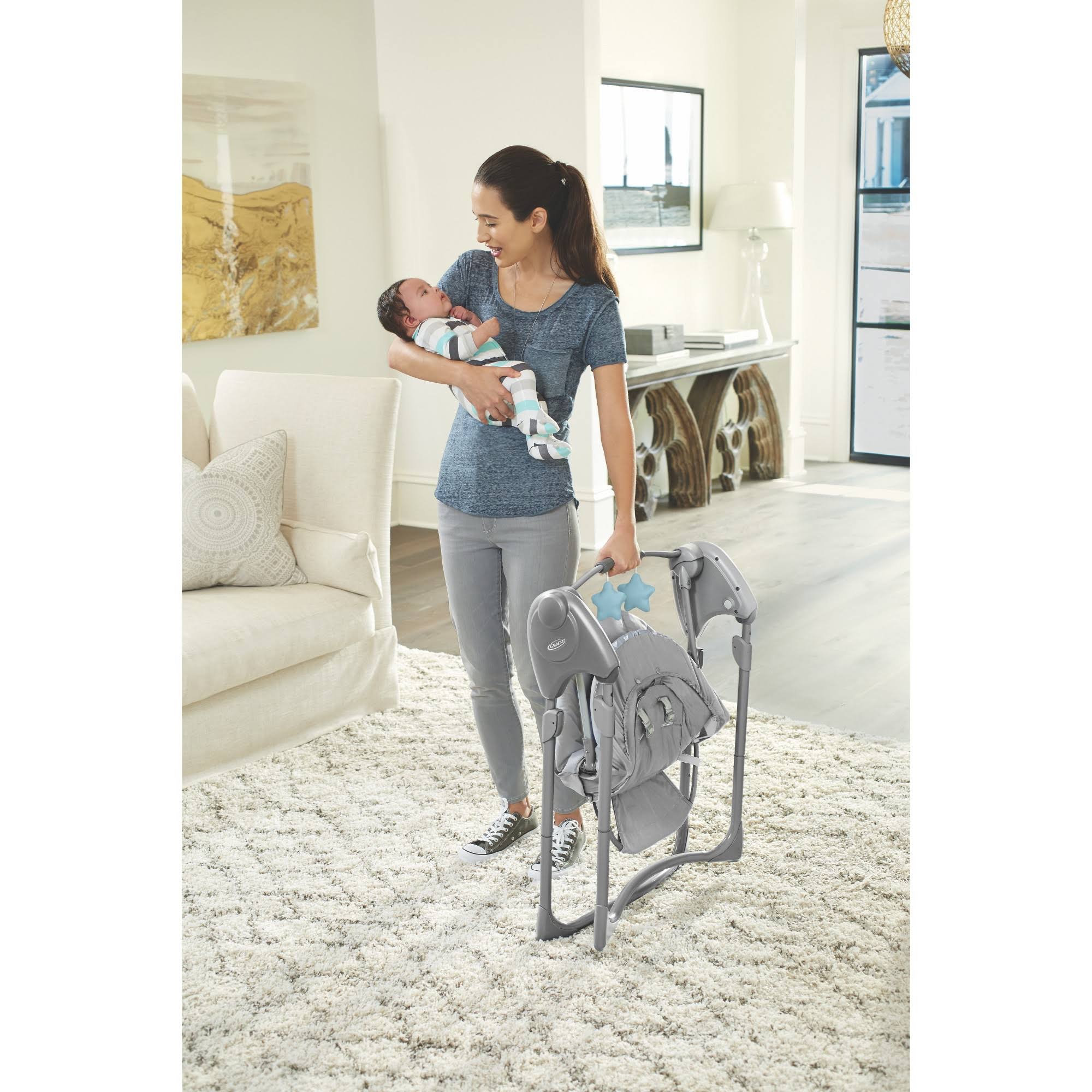 Graco Slim Spaces Compact Baby Swing, WK_2YBFCMBK