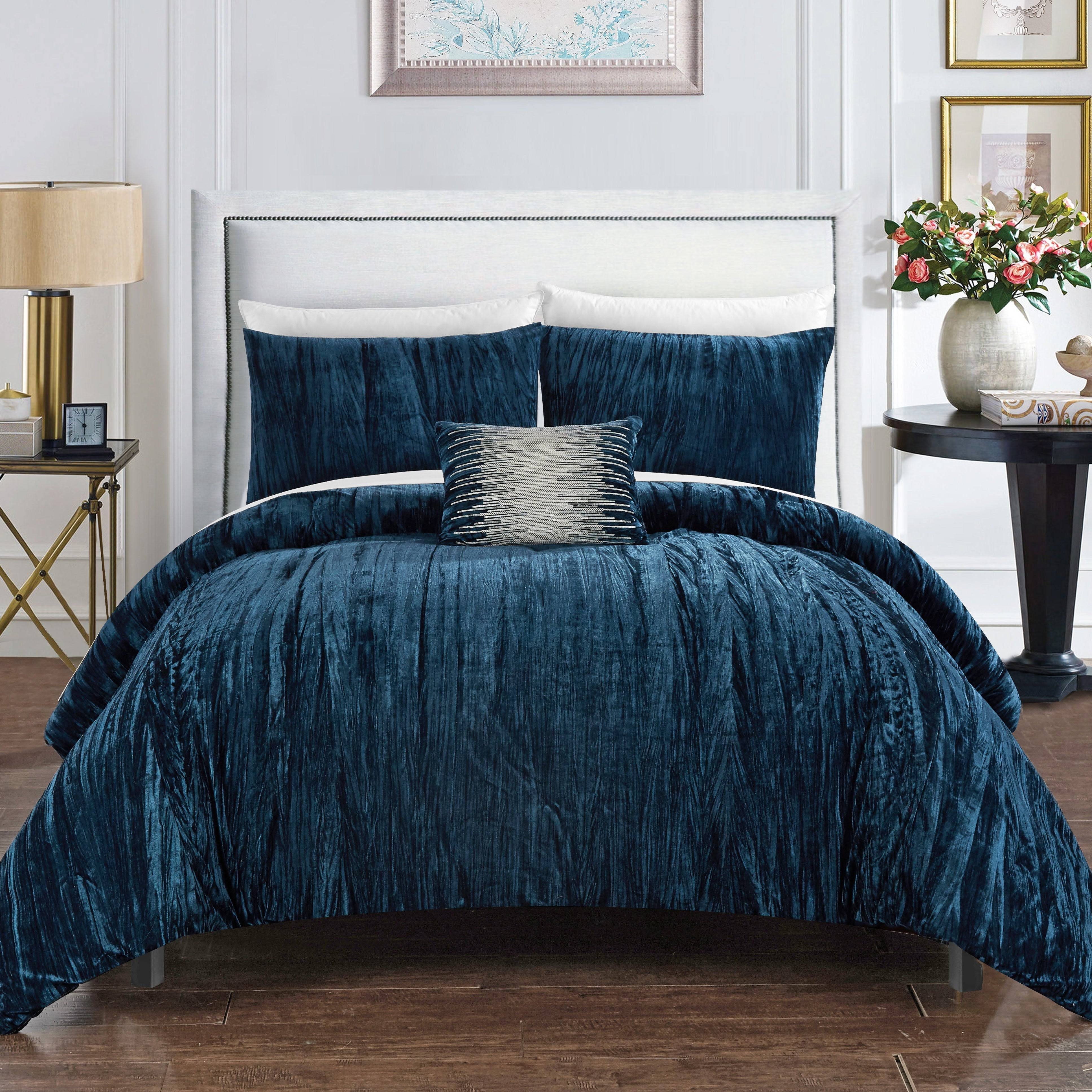 Chic Home Westmont 4 Piece Velvet Comforter Set Plum SA_B9OR1OZG