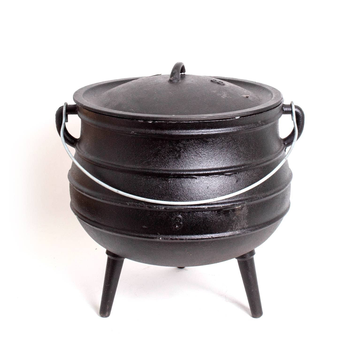 Lehman's Campfire Cooking Kettle Pot - Cast Iron Potje Dutch Oven With 3 Legs And Lid, 9.5 Inch, 1.5 J1_CG8VD4KZ