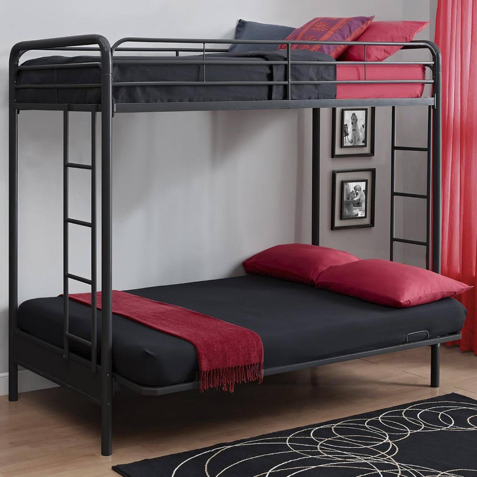 Dhp Twin Over Futon Black Metal Bunk OA_IMERG0CX