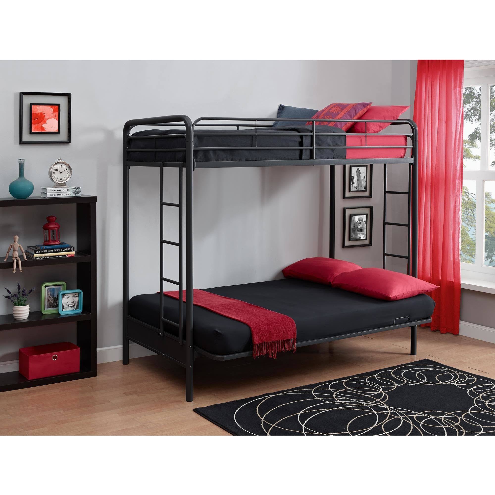 Dhp Twin Over Futon Black Metal Bunk OA_IMERG0CX