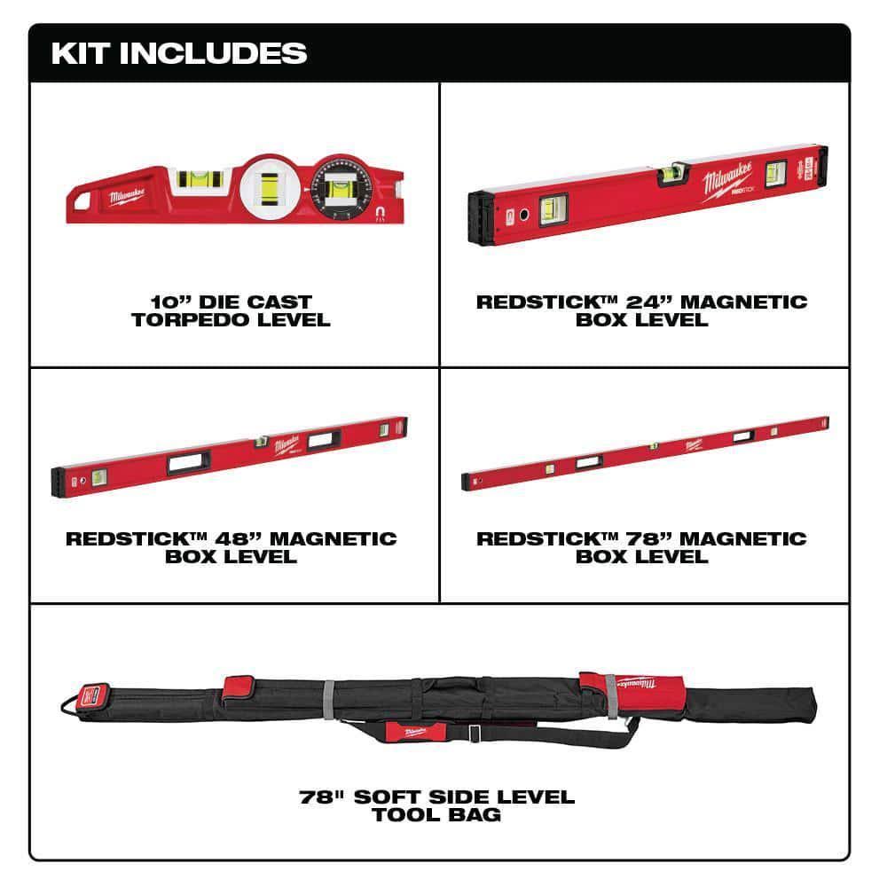 Milwaukee Mlbxcm78 Redstick Magnetic Box Level Master UY_X3R3KJHP