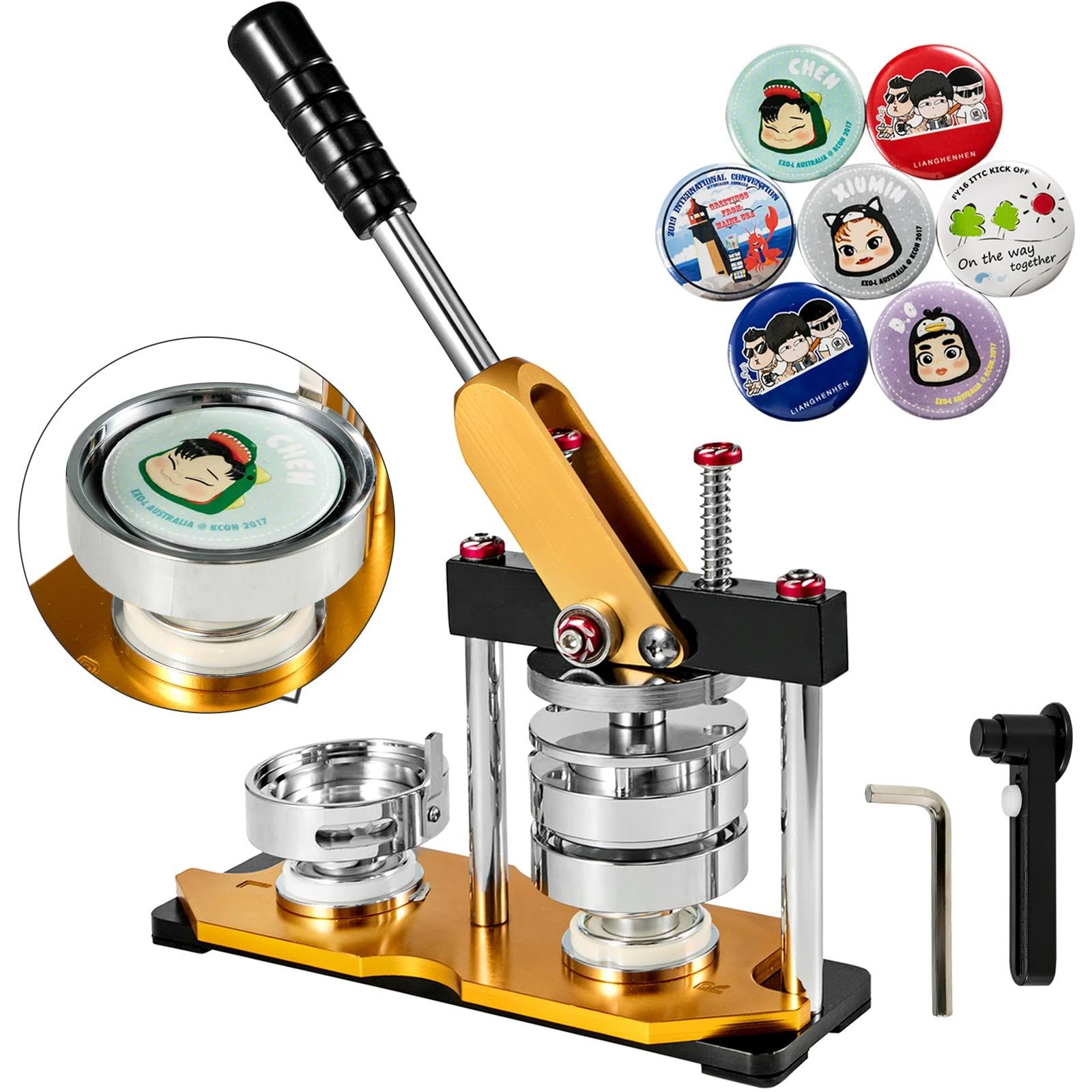 Vevor 3 75mm Rotate Button Maker Badge Punch Press Machine 100pcs Parts Cutter - 3 ZH_WXLH9R4W