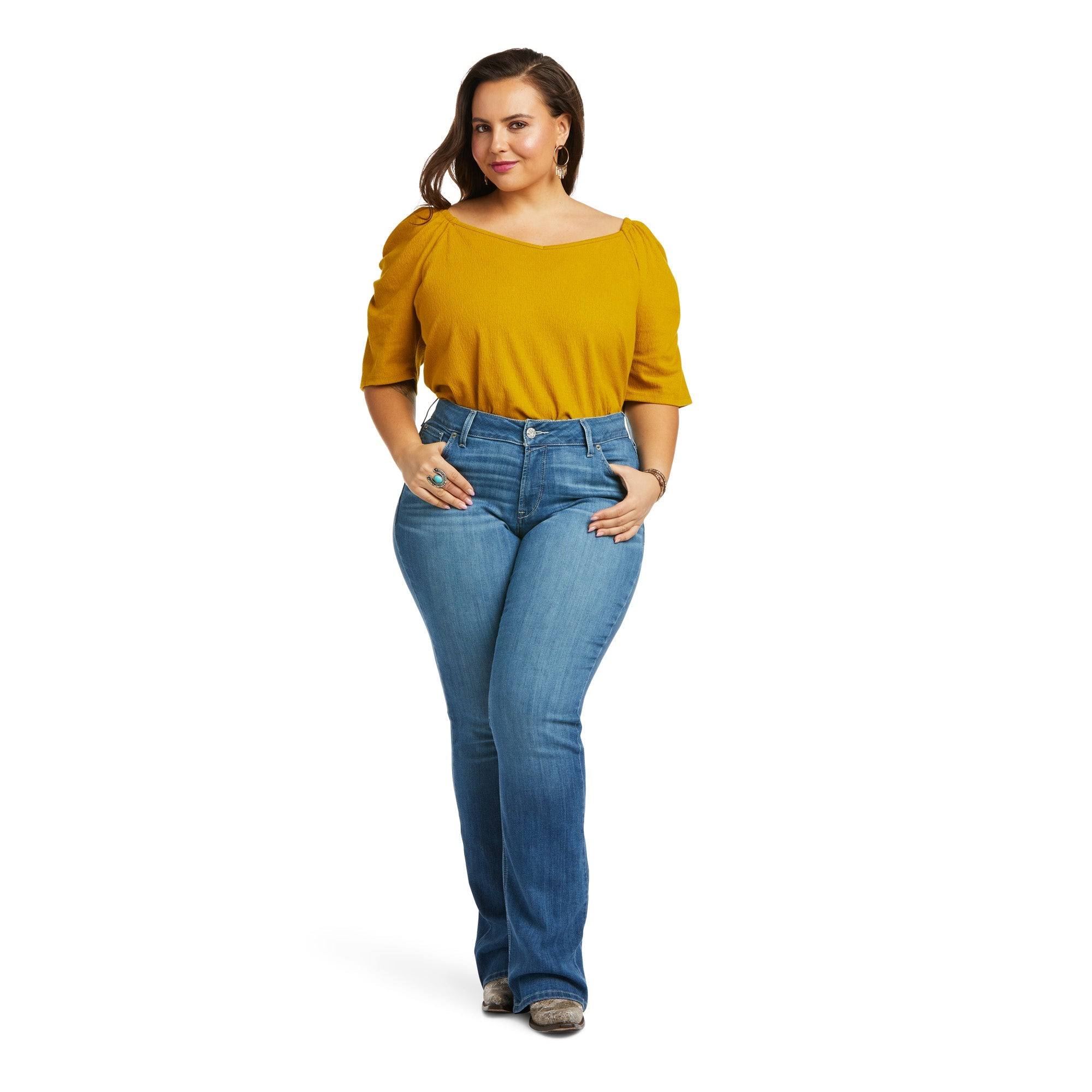 Ariat Women's R.E.A.L. Mid Rise Patricia Boot Cut Jean 33 / 1F_FDSICBZS