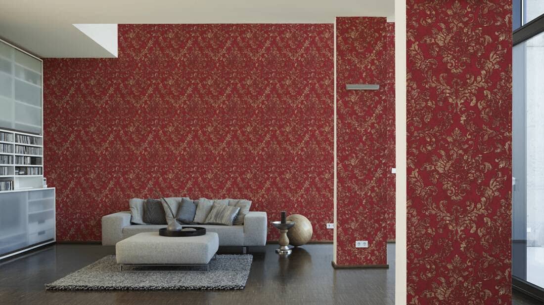 33' L X 21 W Wallpaper Roll Concord Wallcoverings Color: Red/TJ_TR9JFTMJ