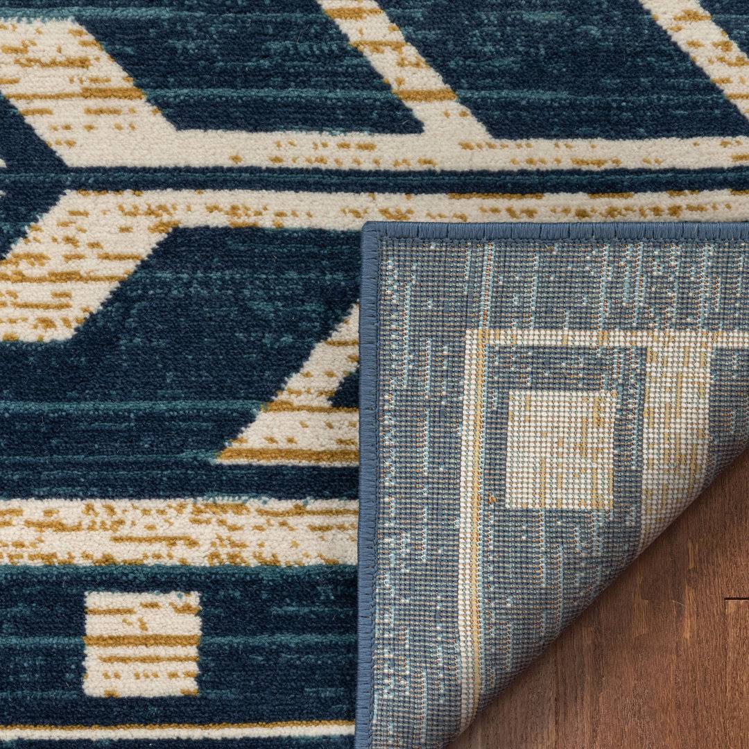 Well Woven Tulsa Canton Southwestern Area Rug - Blue - 3'11 X 5'ID_SSSQV0HV