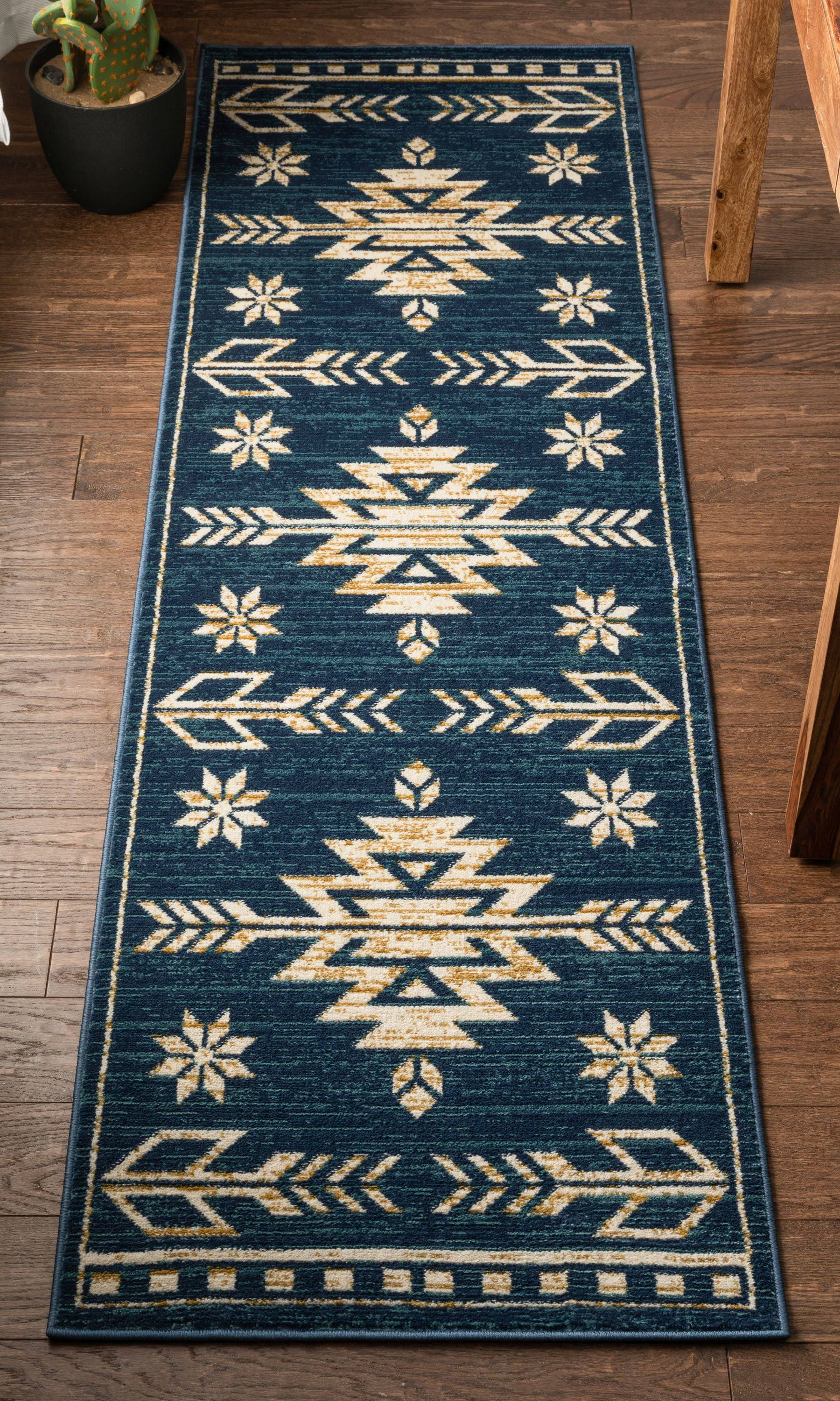 Well Woven Tulsa Canton Southwestern Area Rug - Blue - 3'11 X 5'ID_SSSQV0HV