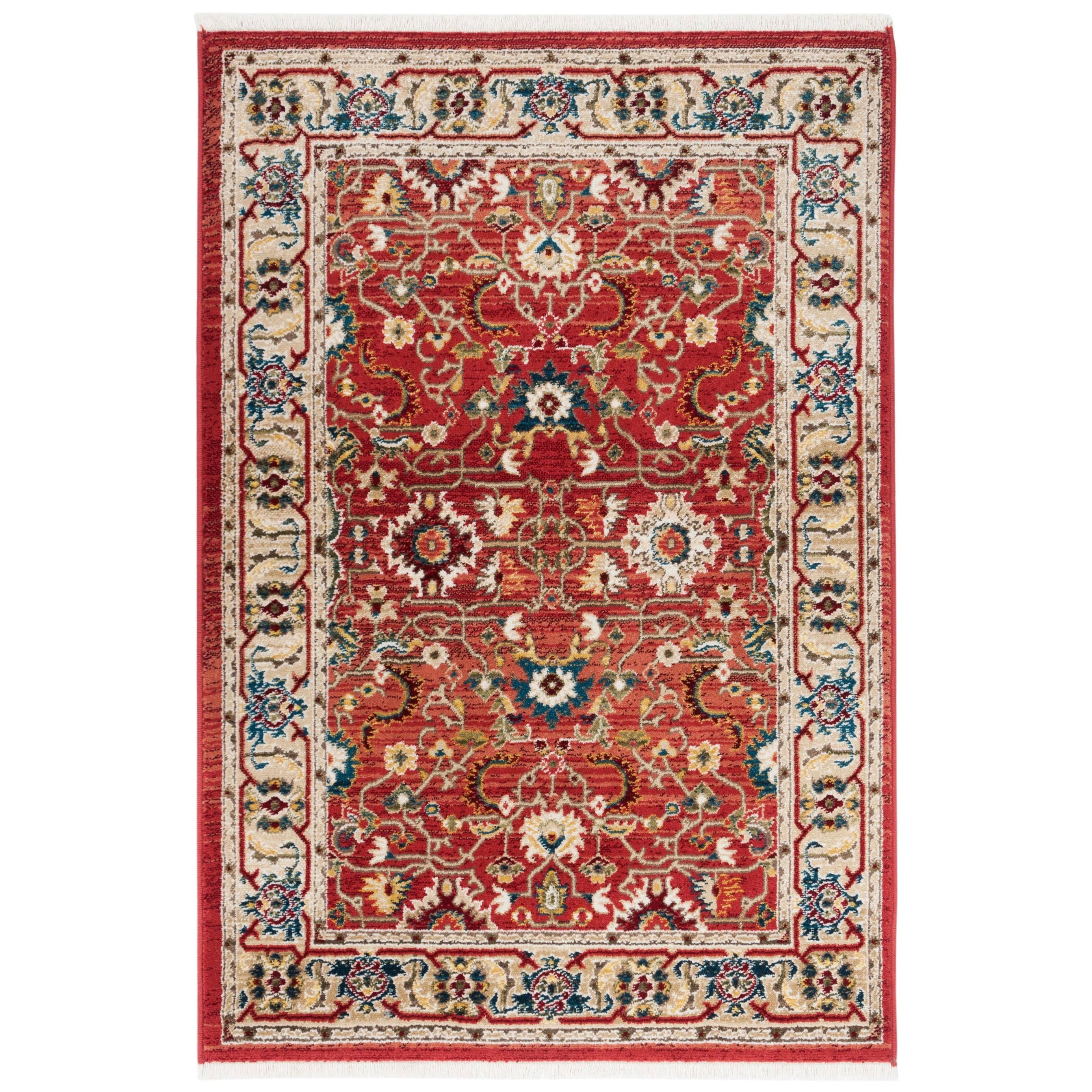 Lauren Ralph Lauren Ines Traditional Oriental Rug Fringe - 2'2 X 6' Runner - Red/Q9_CCJIAJFL
