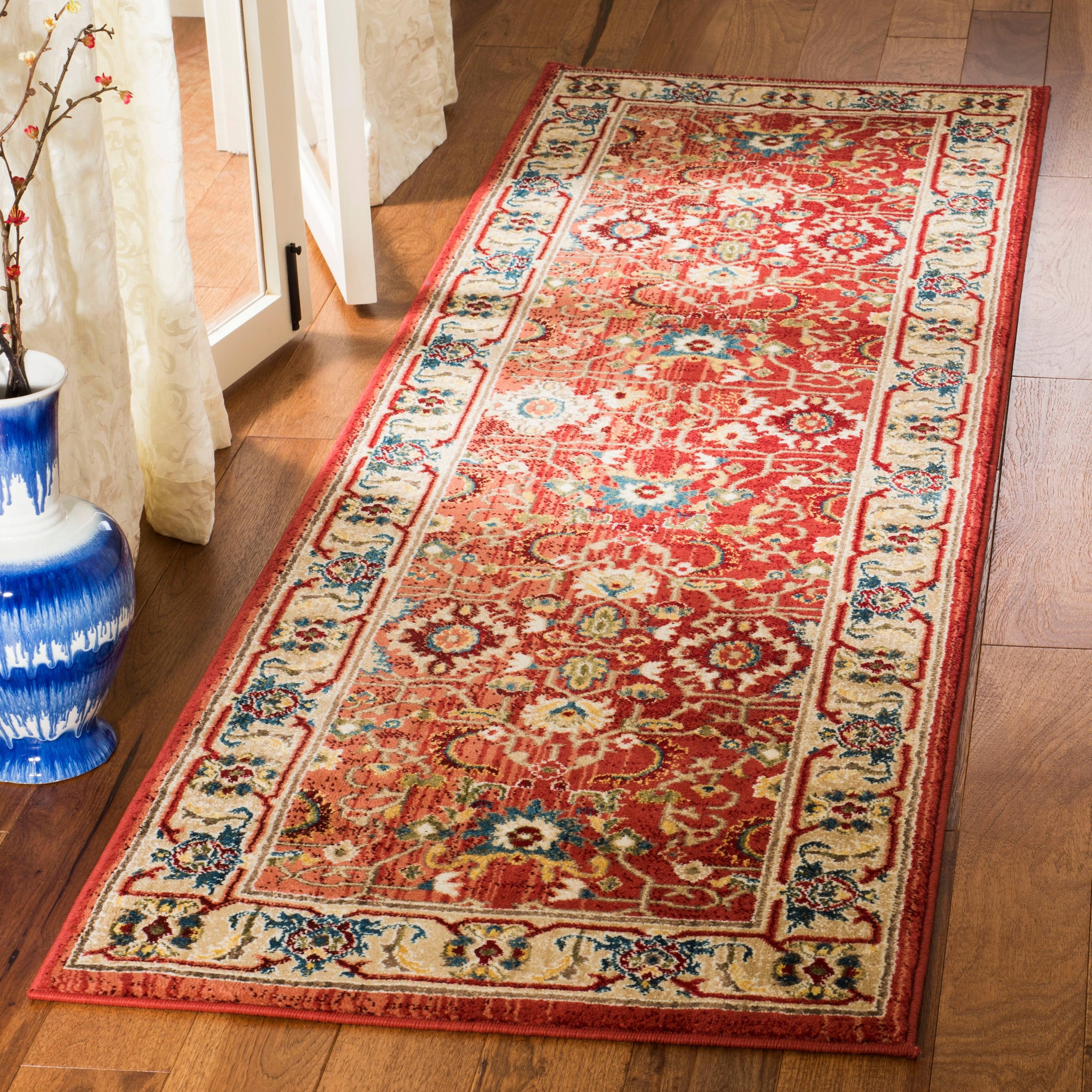 Lauren Ralph Lauren Ines Traditional Oriental Rug Fringe - 2'2 X 6' Runner - Red/Q9_CCJIAJFL