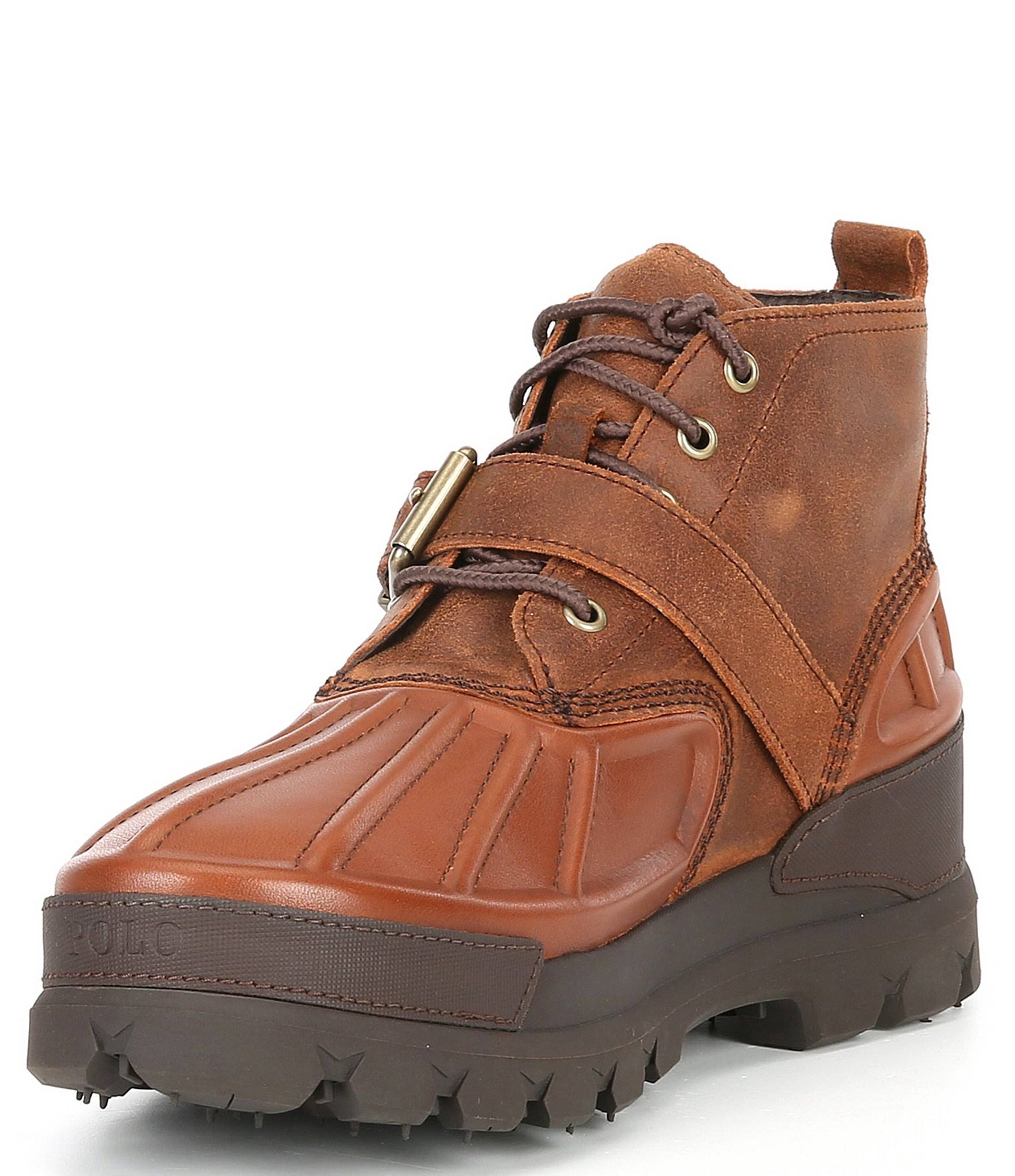 Ralph Lauren Men's Oslo Low Waterproof Leather-Suede Boot - Size 9.5 In Polo LG_UOYW2OAO