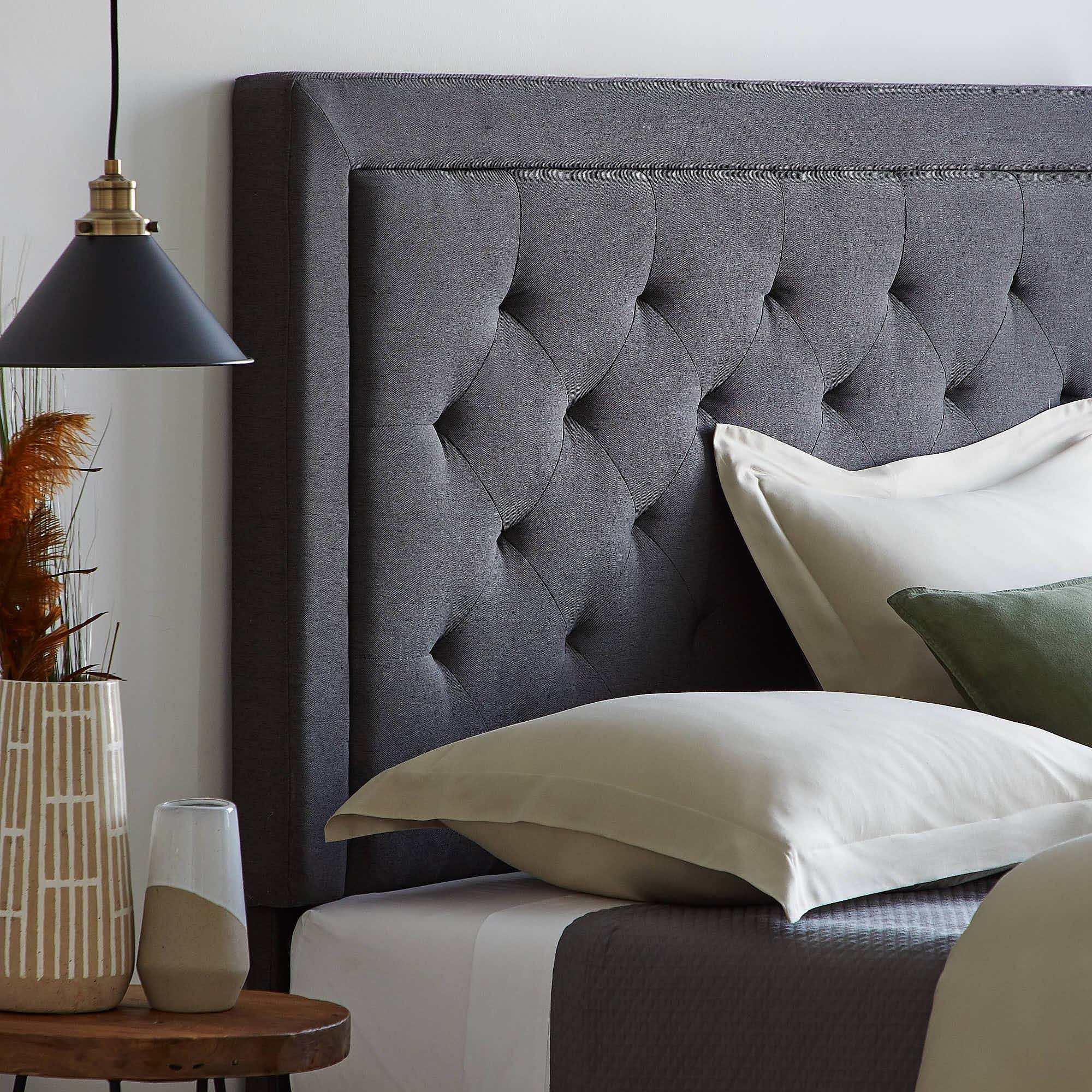 Rest Haven Medford Rectangle Upholstered Headboard With Diamond Tufting, Queen, ZZ_BLFV2CBX