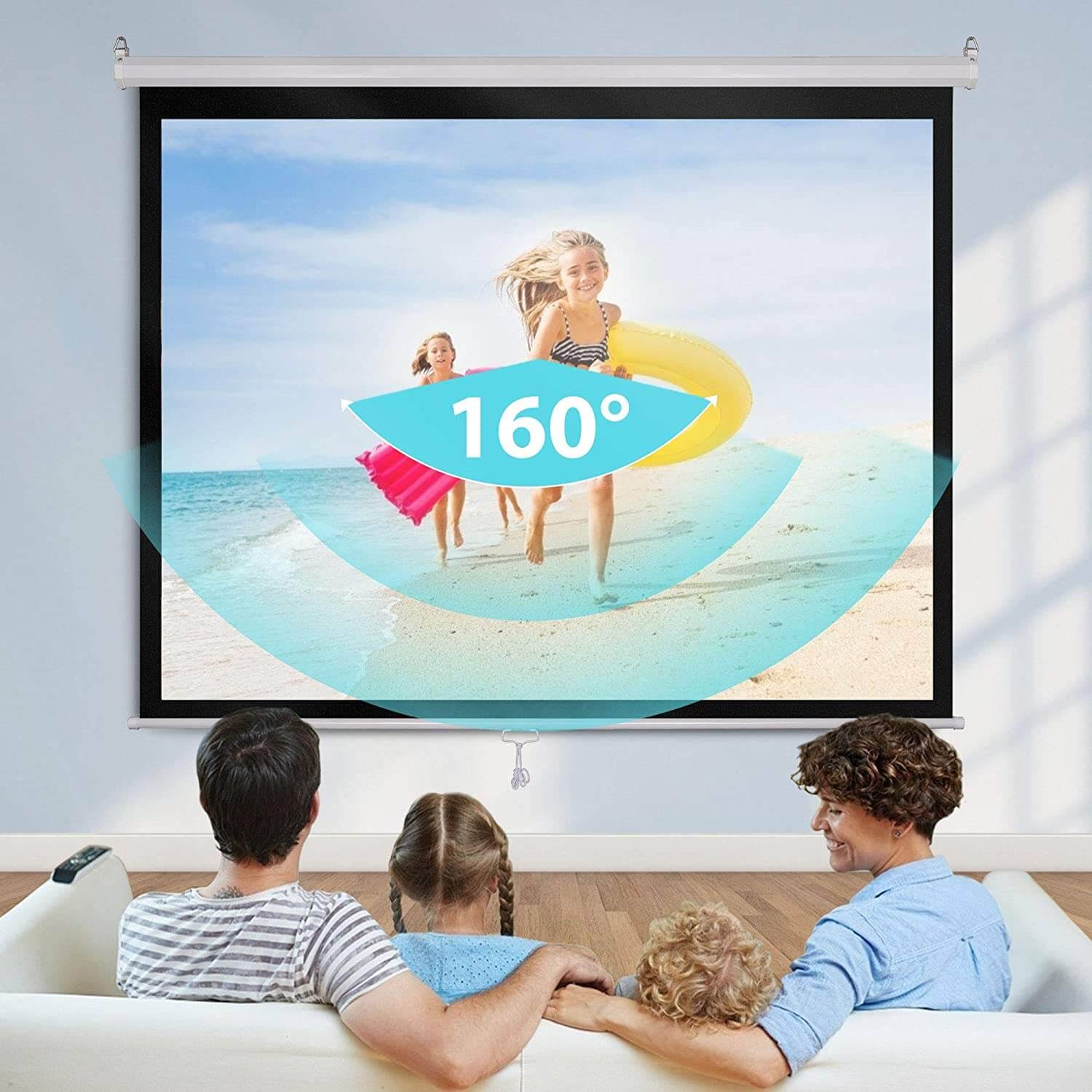 100 Inch Manual Pull Down Projector Screen JD_RJHWAEQY