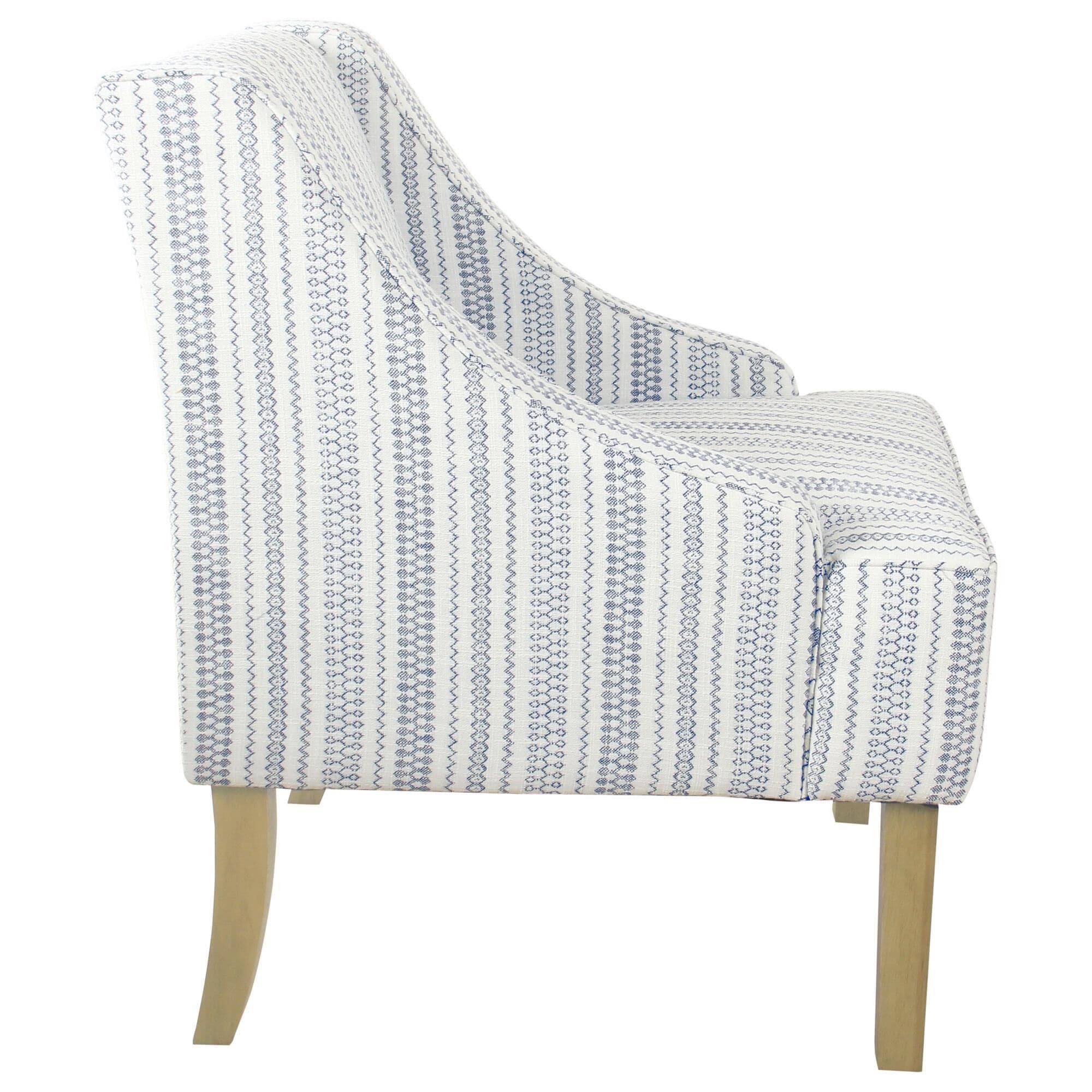 Homepop Classic Swoop Accent Chair - Blue Farmhouse 3M_HUBDQLV4