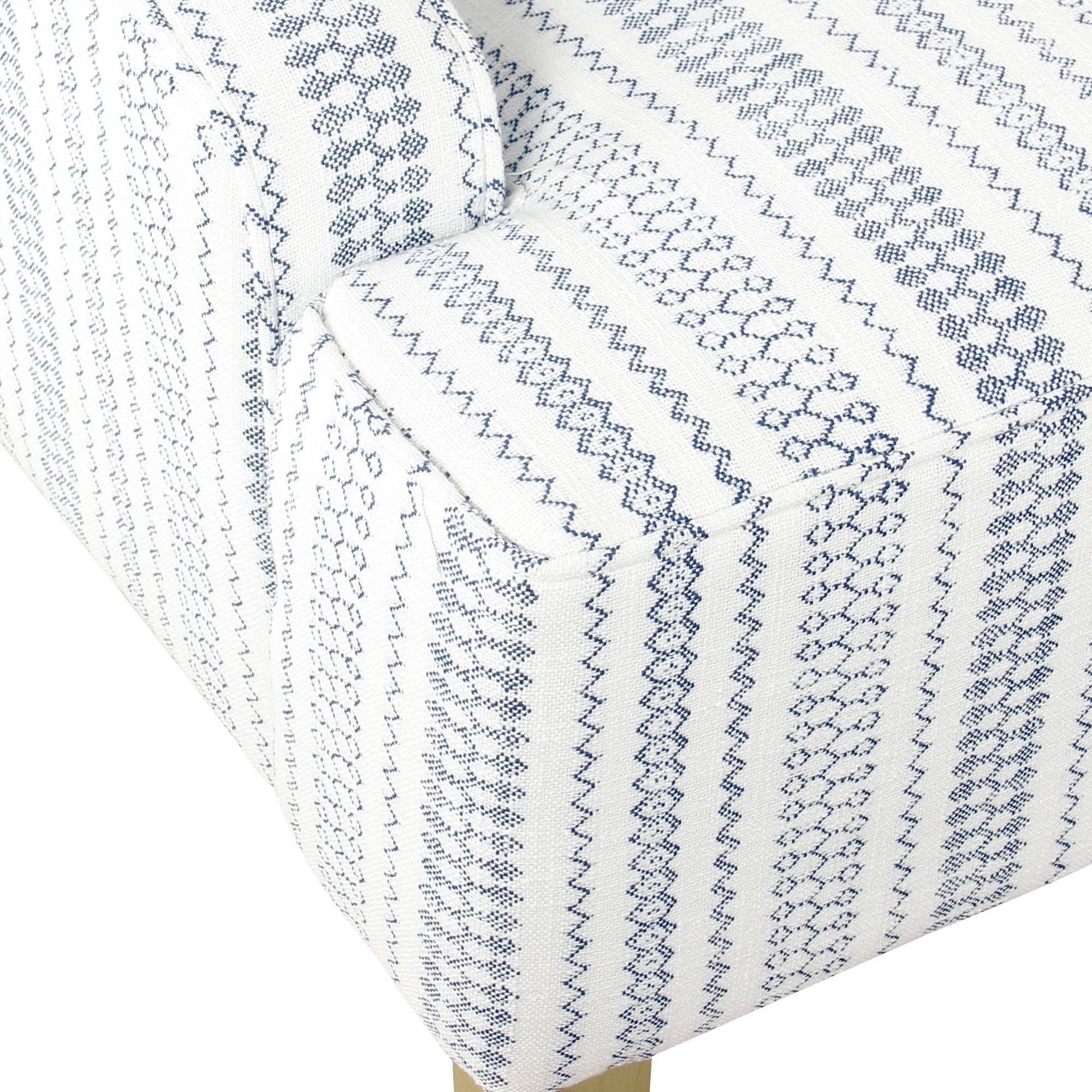 Homepop Classic Swoop Accent Chair - Blue Farmhouse 3M_HUBDQLV4